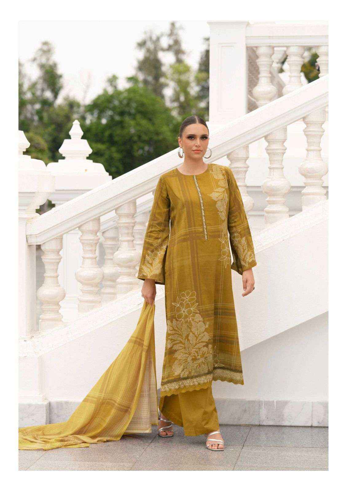 The Hermitage Shop Sva Digital Printed Fancy Lawn Dress Wholesalers Price ( 6 Pcs catalog )
