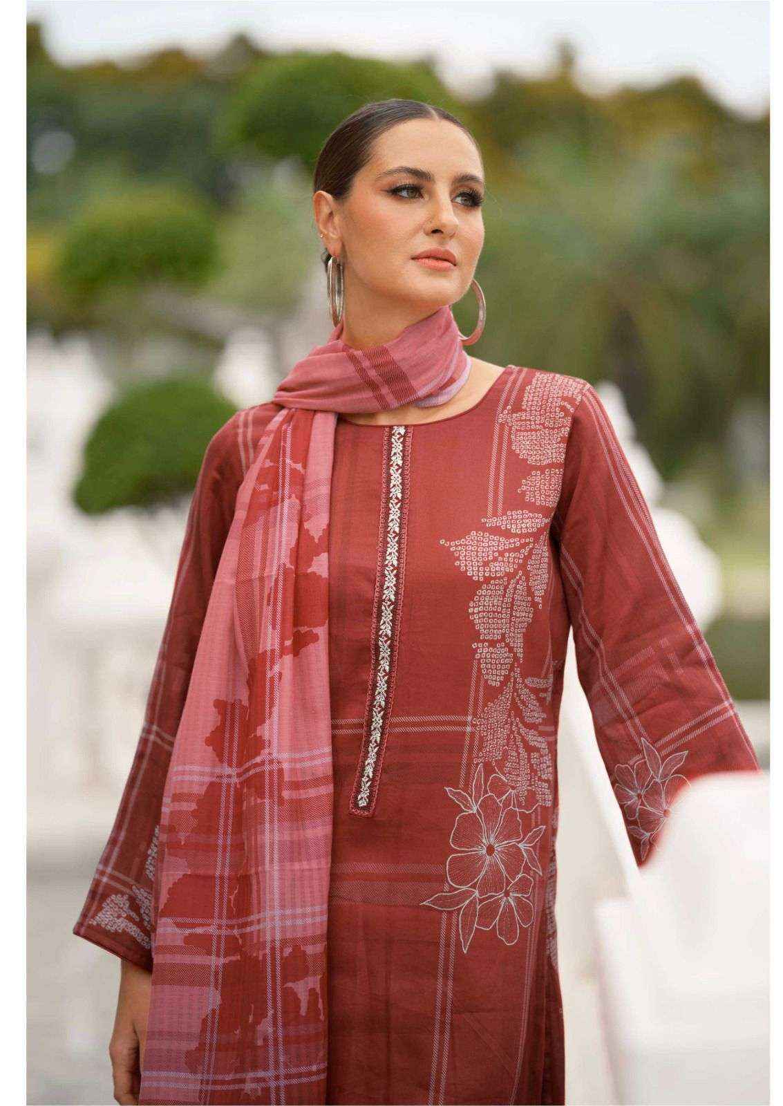 The Hermitage Shop Sva Digital Printed Fancy Lawn Dress Wholesalers Price ( 6 Pcs catalog )