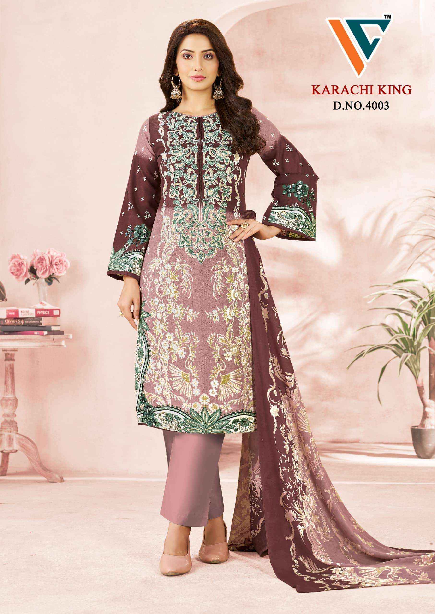 Vandana Fashion Karachi King Vol 40 Printed Karachi Cotton Suit _ Wholesale Surat Rate ( 8 Pcs Catalog )