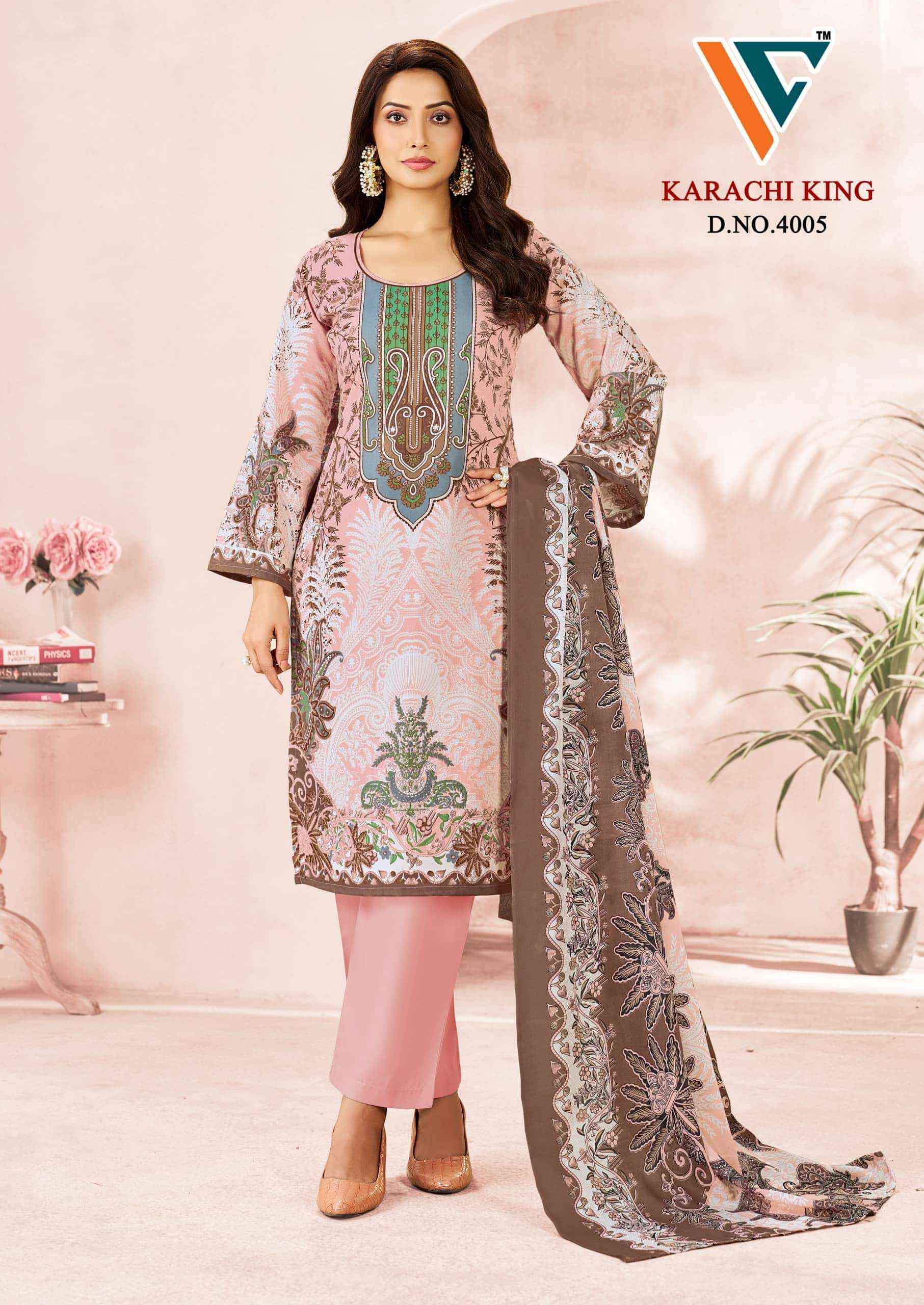 Vandana Fashion Karachi King Vol 40 Printed Karachi Cotton Suit _ Wholesale Surat Rate ( 8 Pcs Catalog )