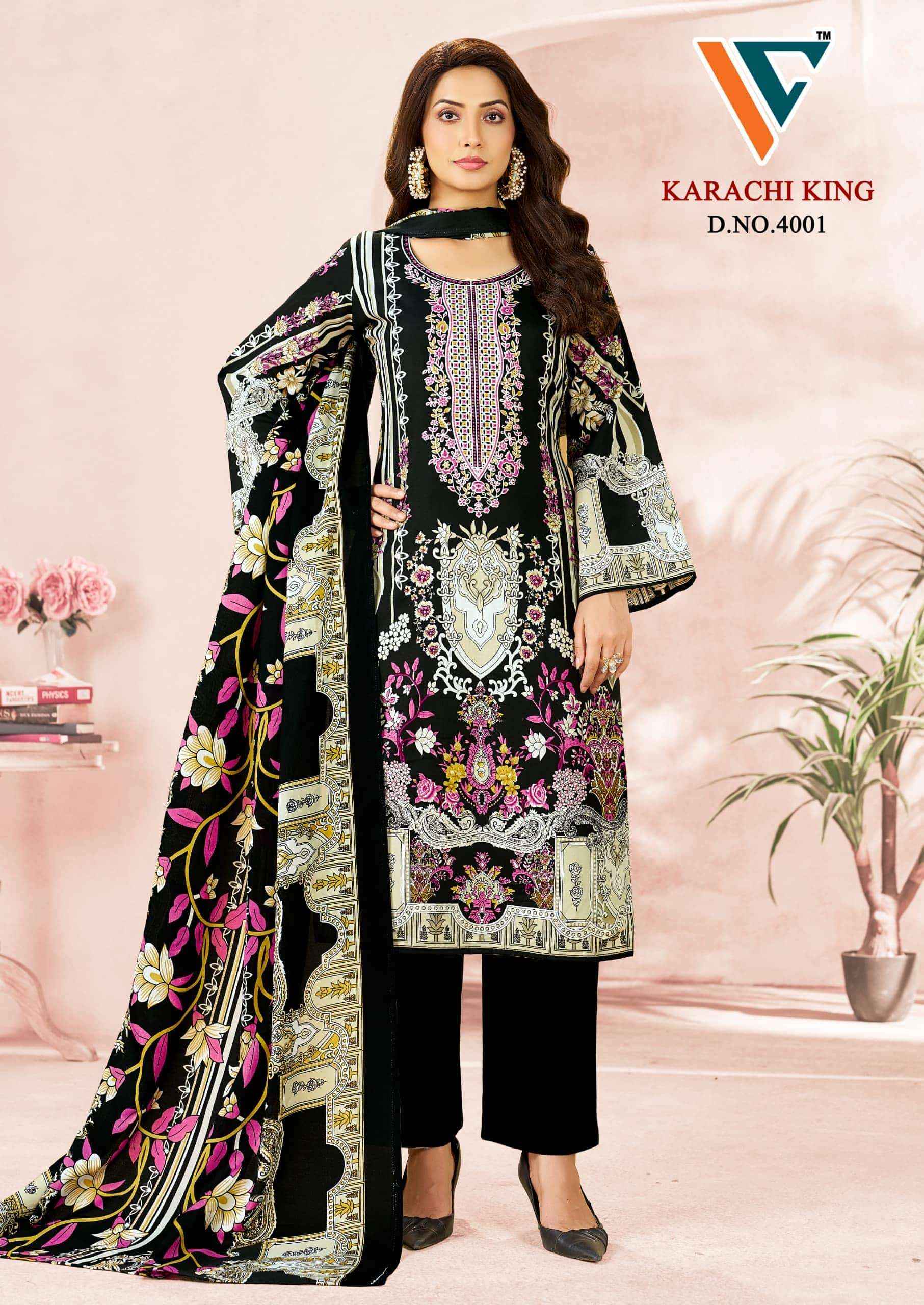 Vandana Fashion Karachi King Vol 40 Printed Karachi Cotton Suit _ Wholesale Surat Rate ( 8 Pcs Catalog )