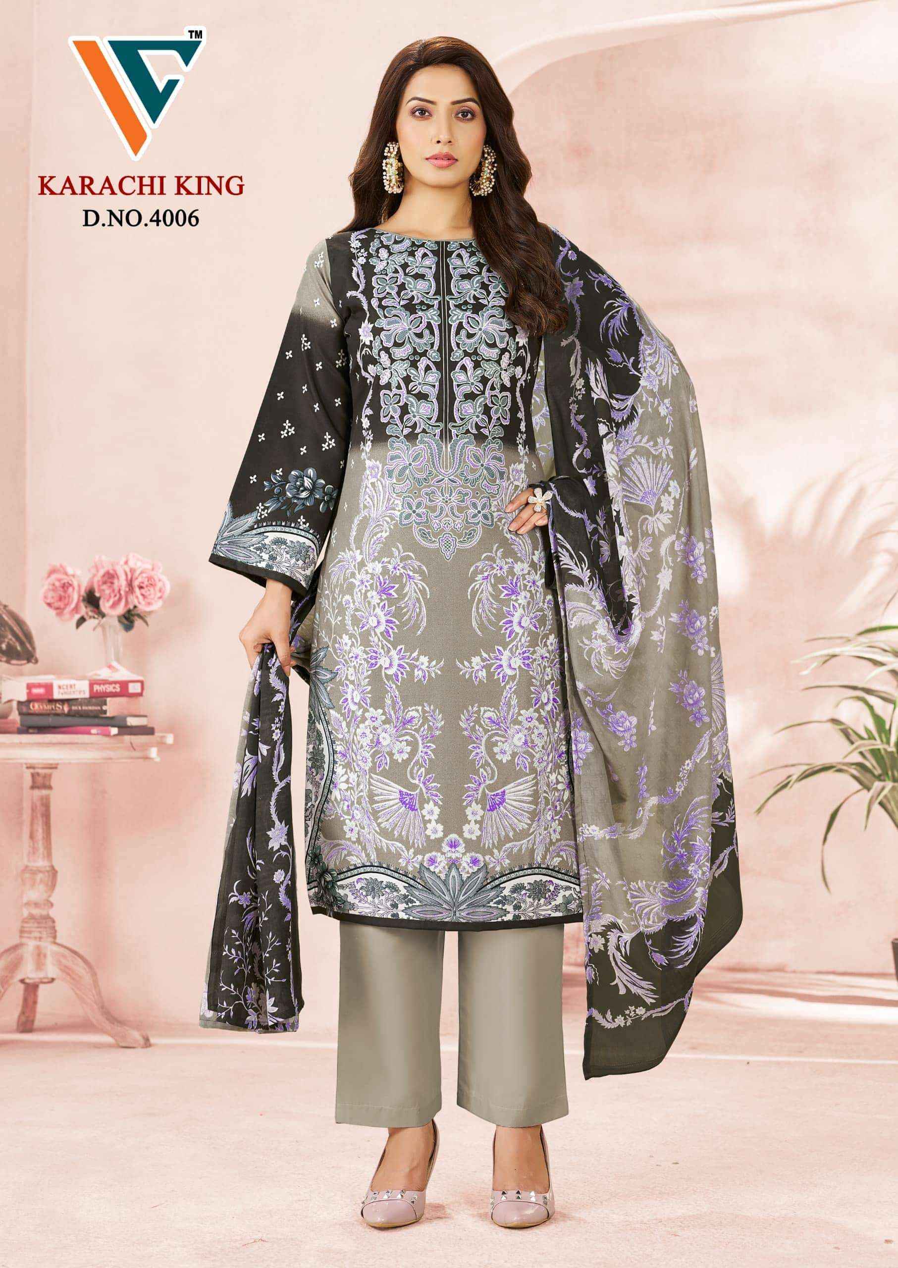 Vandana Fashion Karachi King Vol 40 Printed Karachi Cotton Suit _ Wholesale Surat Rate ( 8 Pcs Catalog )