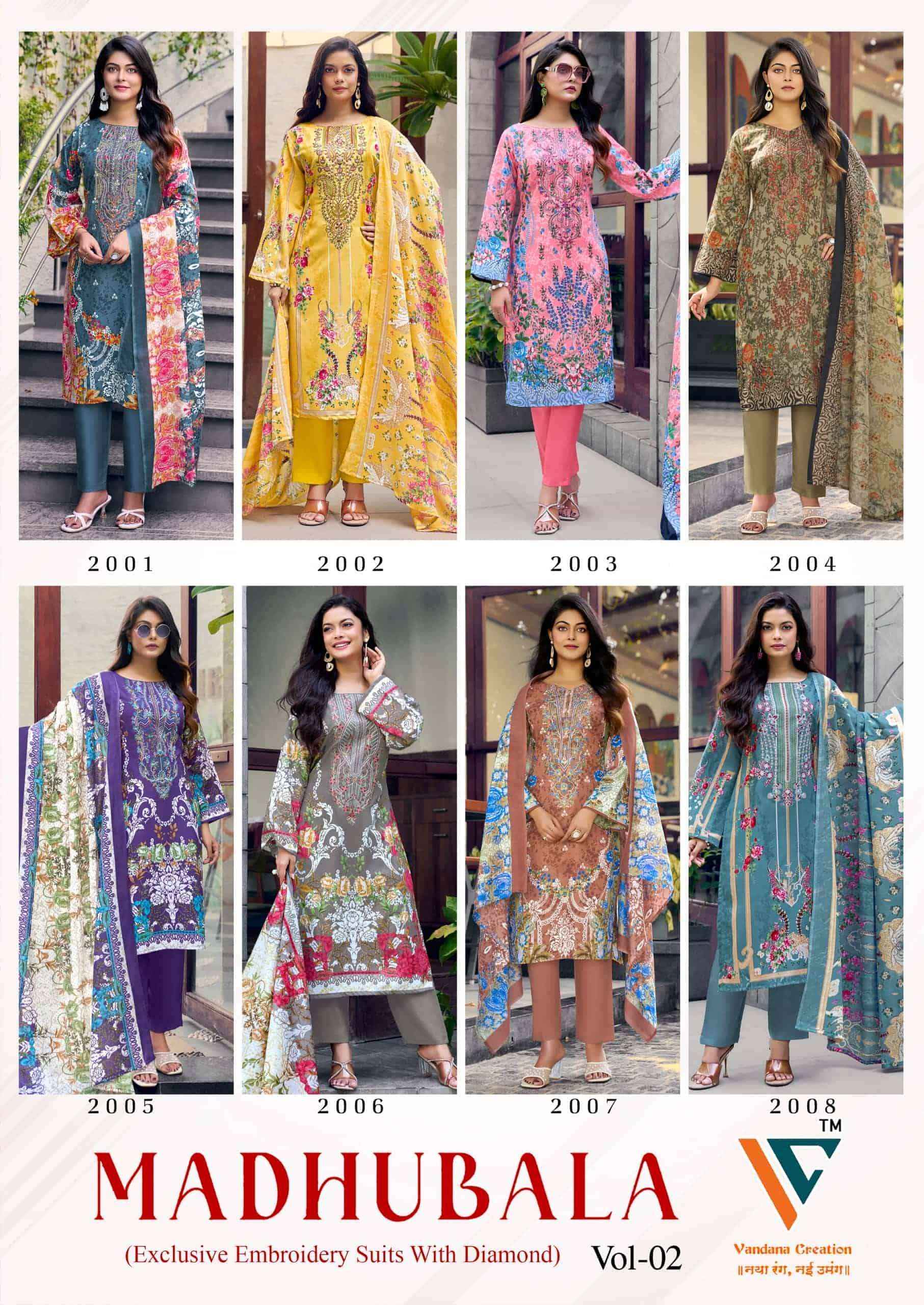 Vandana Fashion Madhubala Vol 2 Exclusive Karachi Cotton Dress _ Wholesale Surat ( 8 Pcs Catalog )