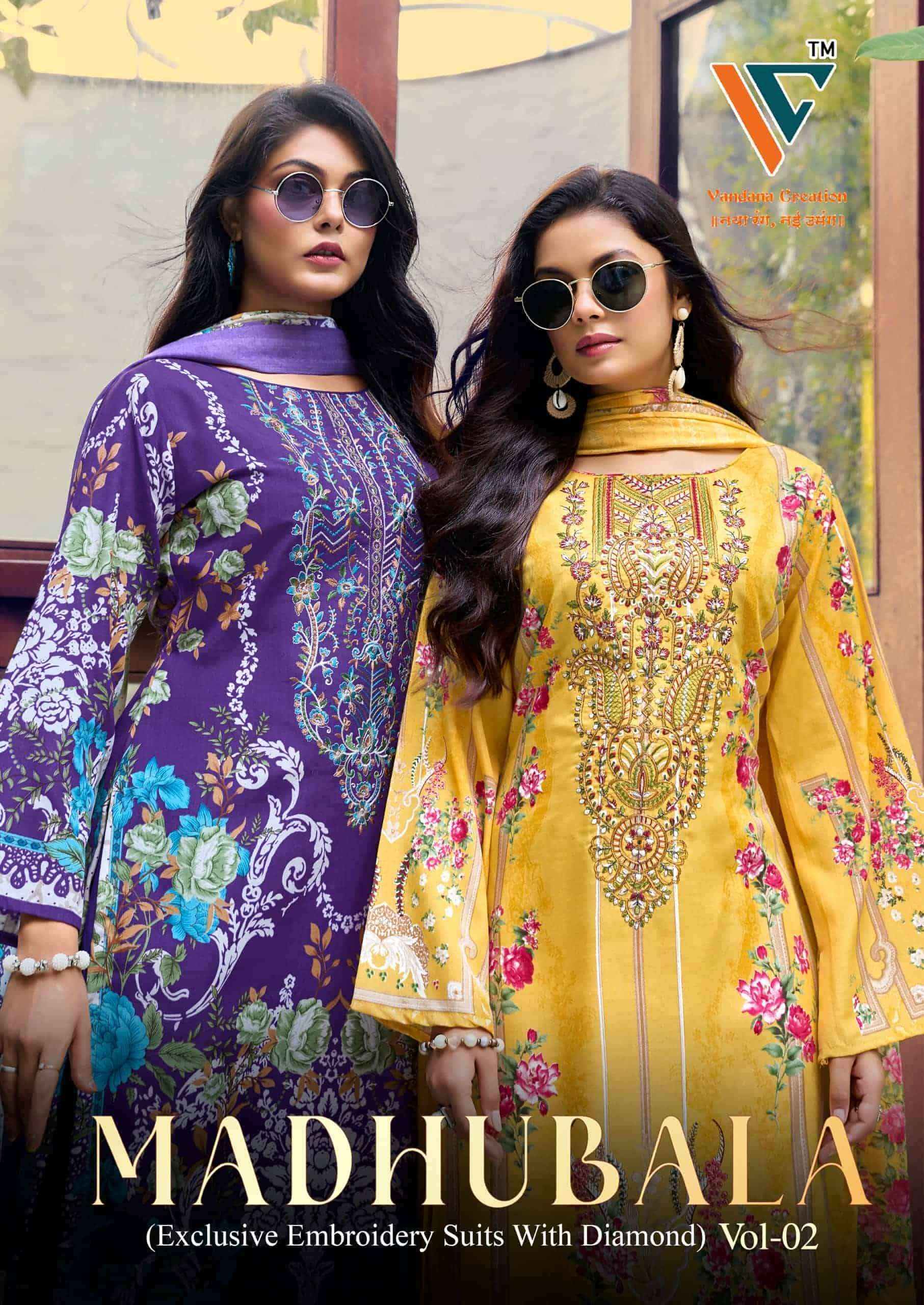 Vandana Fashion Madhubala Vol 2 Exclusive Karachi Cotton Dress _ Wholesale Surat ( 8 Pcs Catalog )