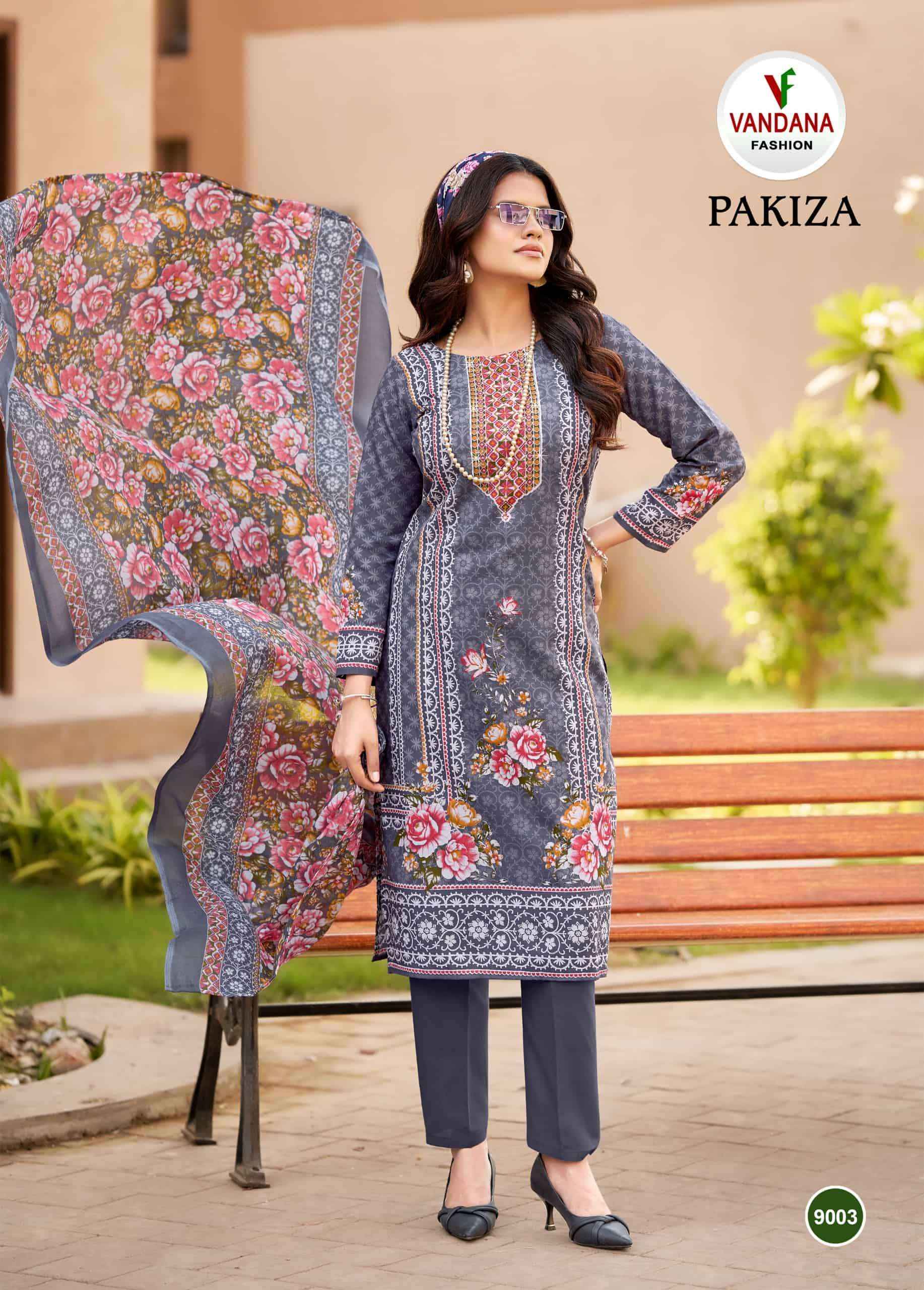 Vandana Fashion Pakiza Vol 9 Printed Unstitch Cotton Salwar Suit _ Wholesale Surat Rate ( 8 Pcs Catalog )