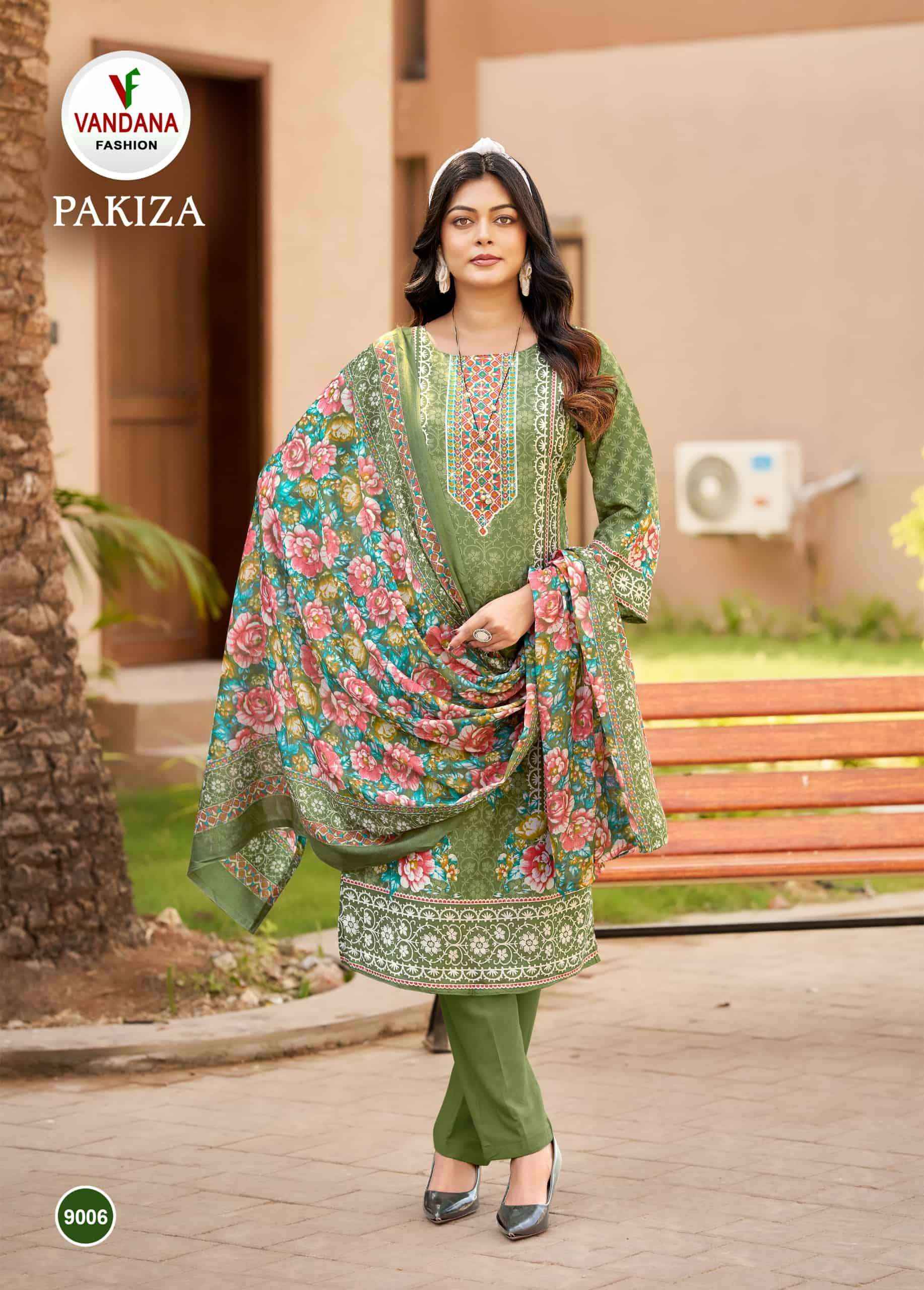 Vandana Fashion Pakiza Vol 9 Printed Unstitch Cotton Salwar Suit _ Wholesale Surat Rate ( 8 Pcs Catalog )