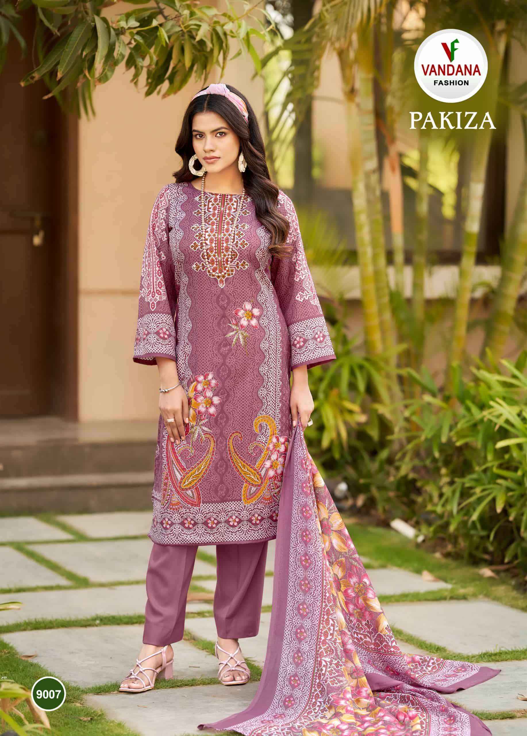 Vandana Fashion Pakiza Vol 9 Printed Unstitch Cotton Salwar Suit _ Wholesale Surat Rate ( 8 Pcs Catalog )
