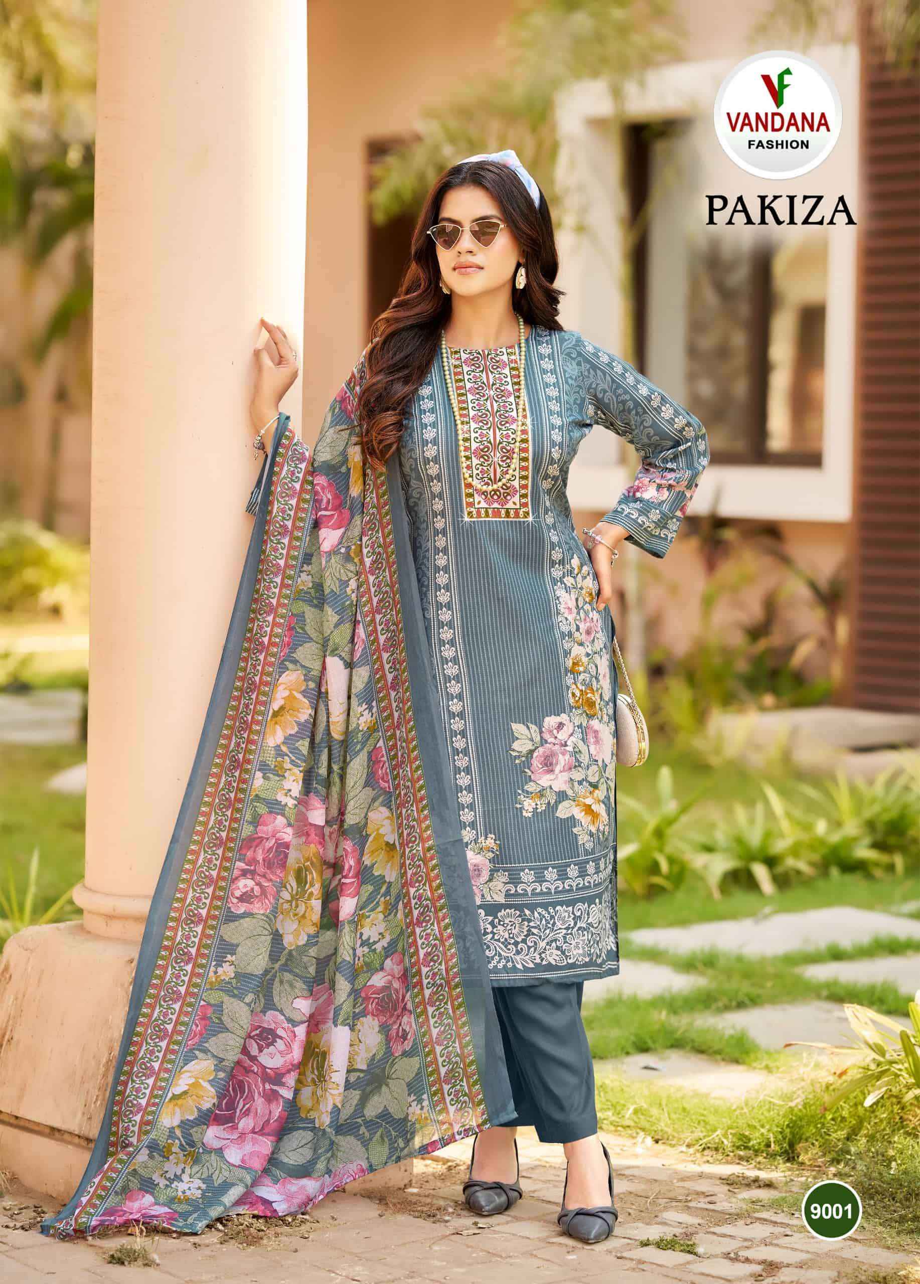 Vandana Fashion Pakiza Vol 9 Printed Unstitch Cotton Salwar Suit _ Wholesale Surat Rate ( 8 Pcs Catalog )