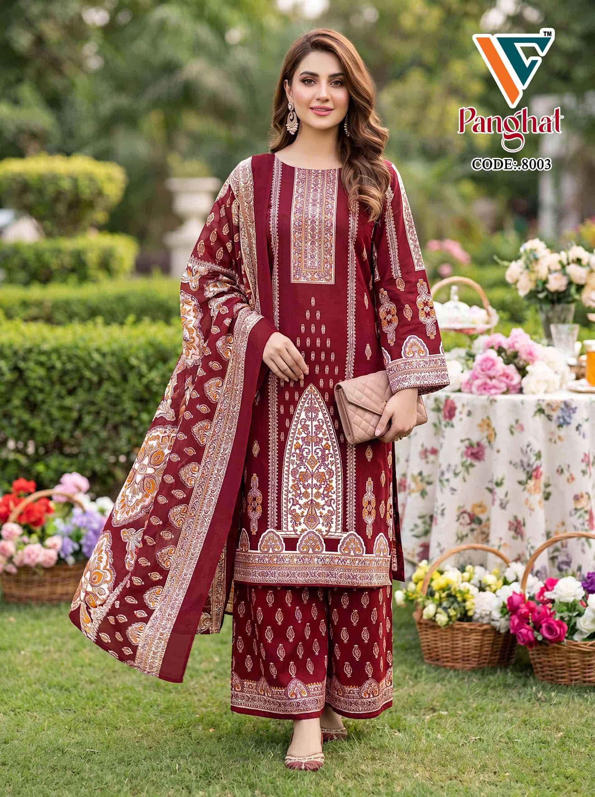 Vandana Fashion Panghat Vol 9 Exclusive Cotton Pakistani Deigns Dress _ Wholesale Surat ( 8 Pcs Catalog )