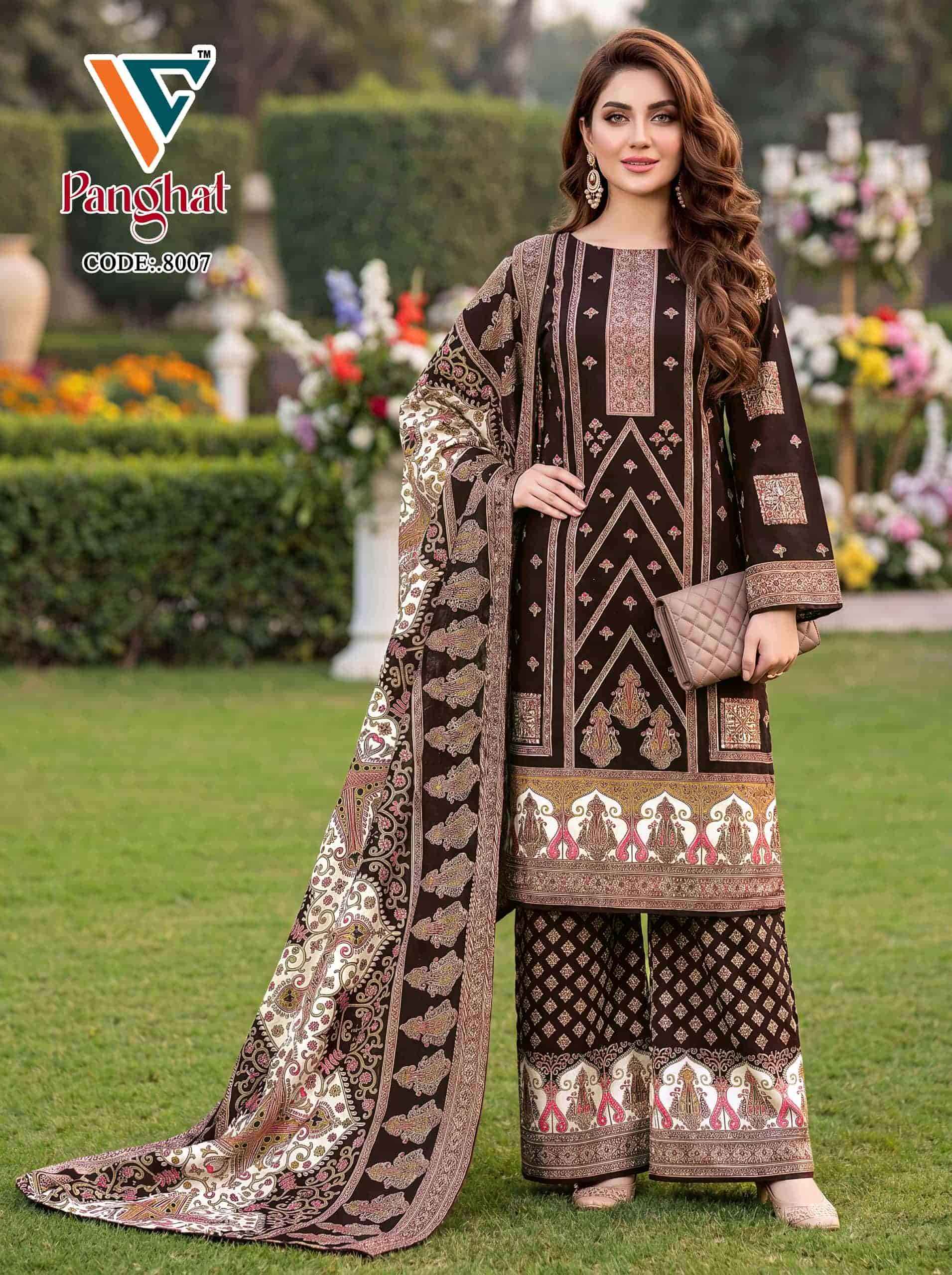 Vandana Fashion Panghat Vol 9 Exclusive Cotton Pakistani Deigns Dress _ Wholesale Surat ( 8 Pcs Catalog )