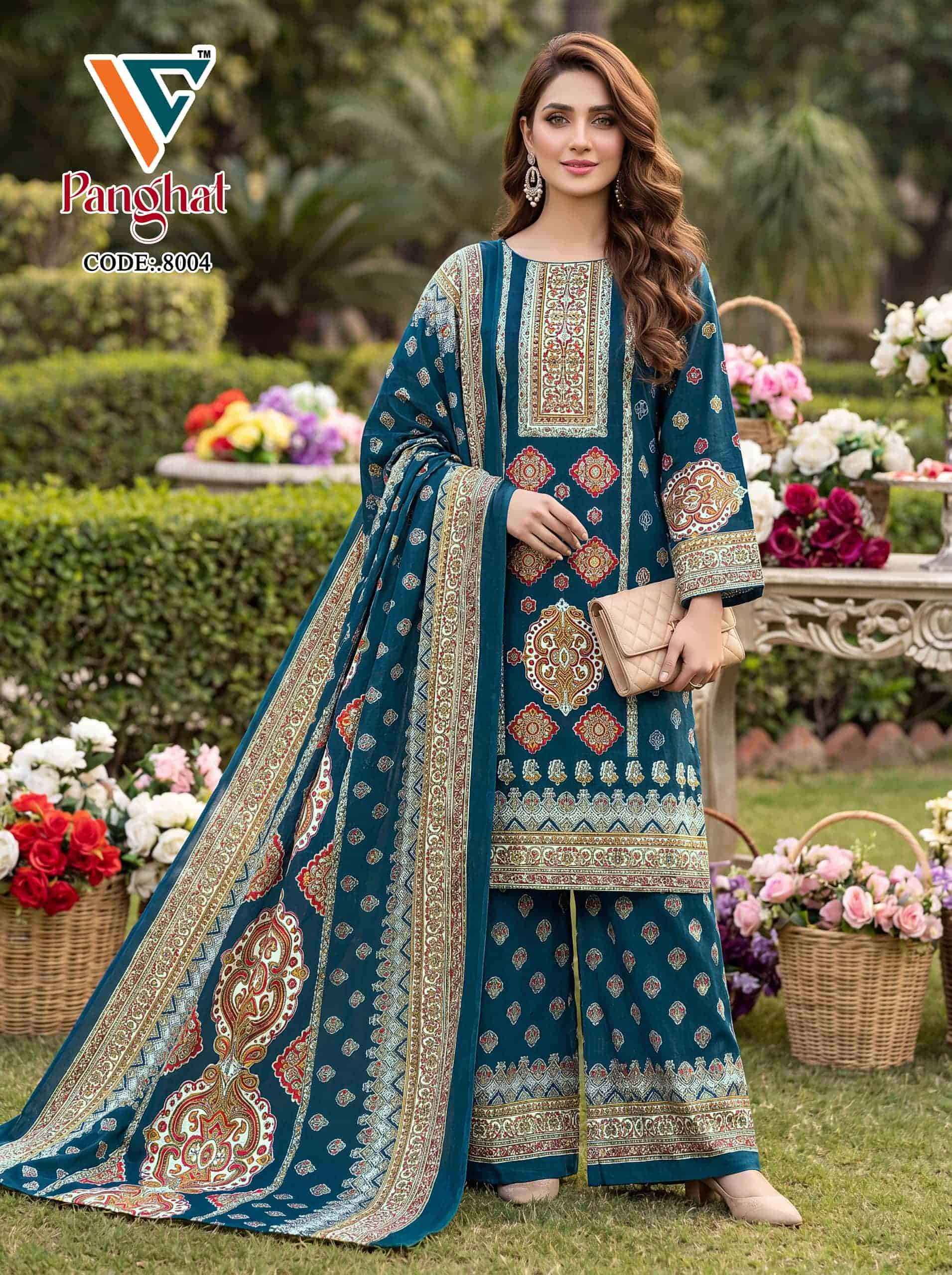 Vandana Fashion Panghat Vol 9 Exclusive Cotton Pakistani Deigns Dress _ Wholesale Surat ( 8 Pcs Catalog )