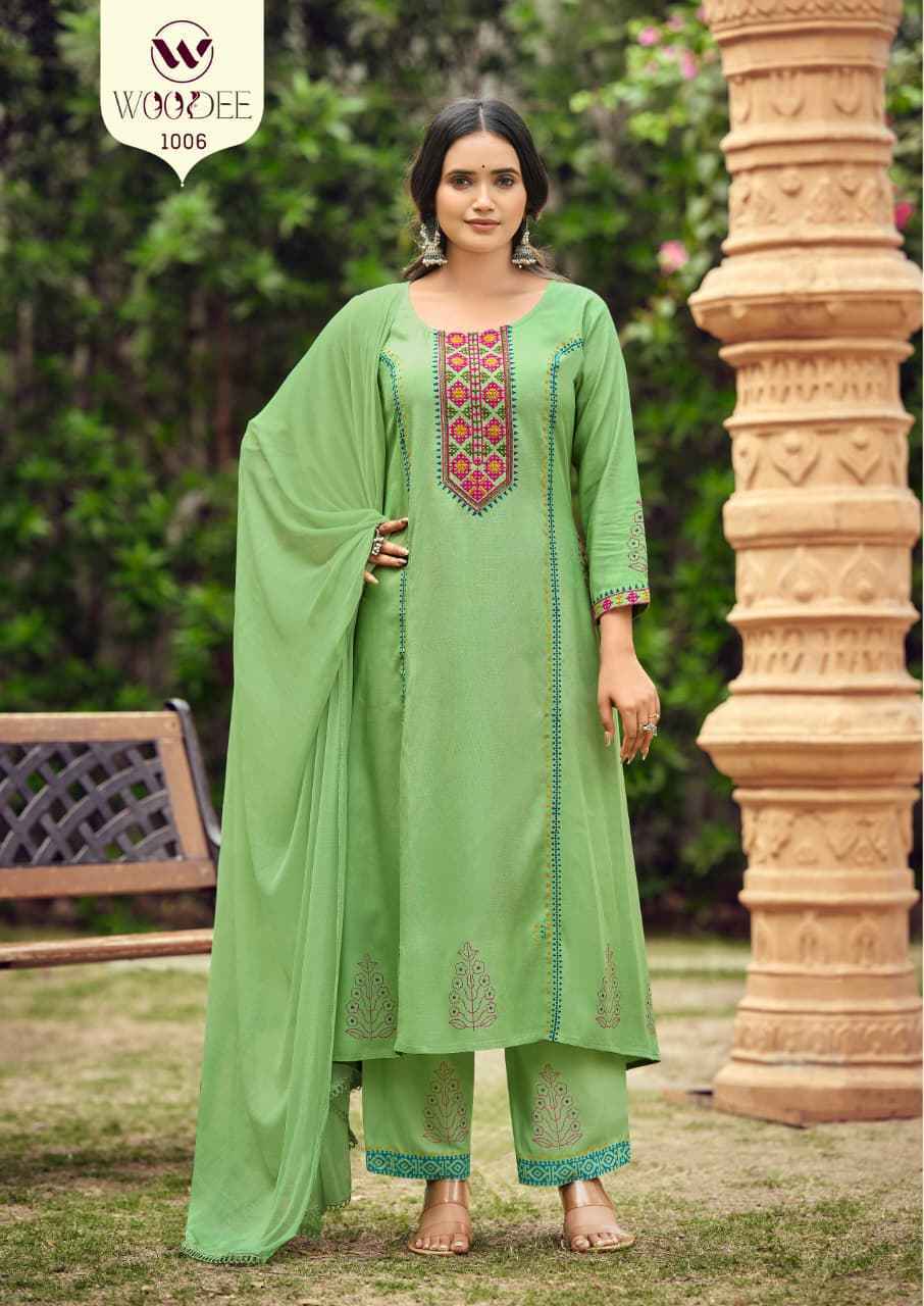 Woodee Saanvi Rayon Kurti Combo Set _  Surat Wholesale Shop ( 6 Pcs Catalog )
