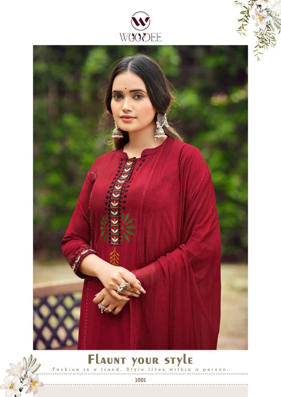 Woodee Saanvi Rayon Kurti Combo Set _  Surat Wholesale Shop ( 6 Pcs Catalog )