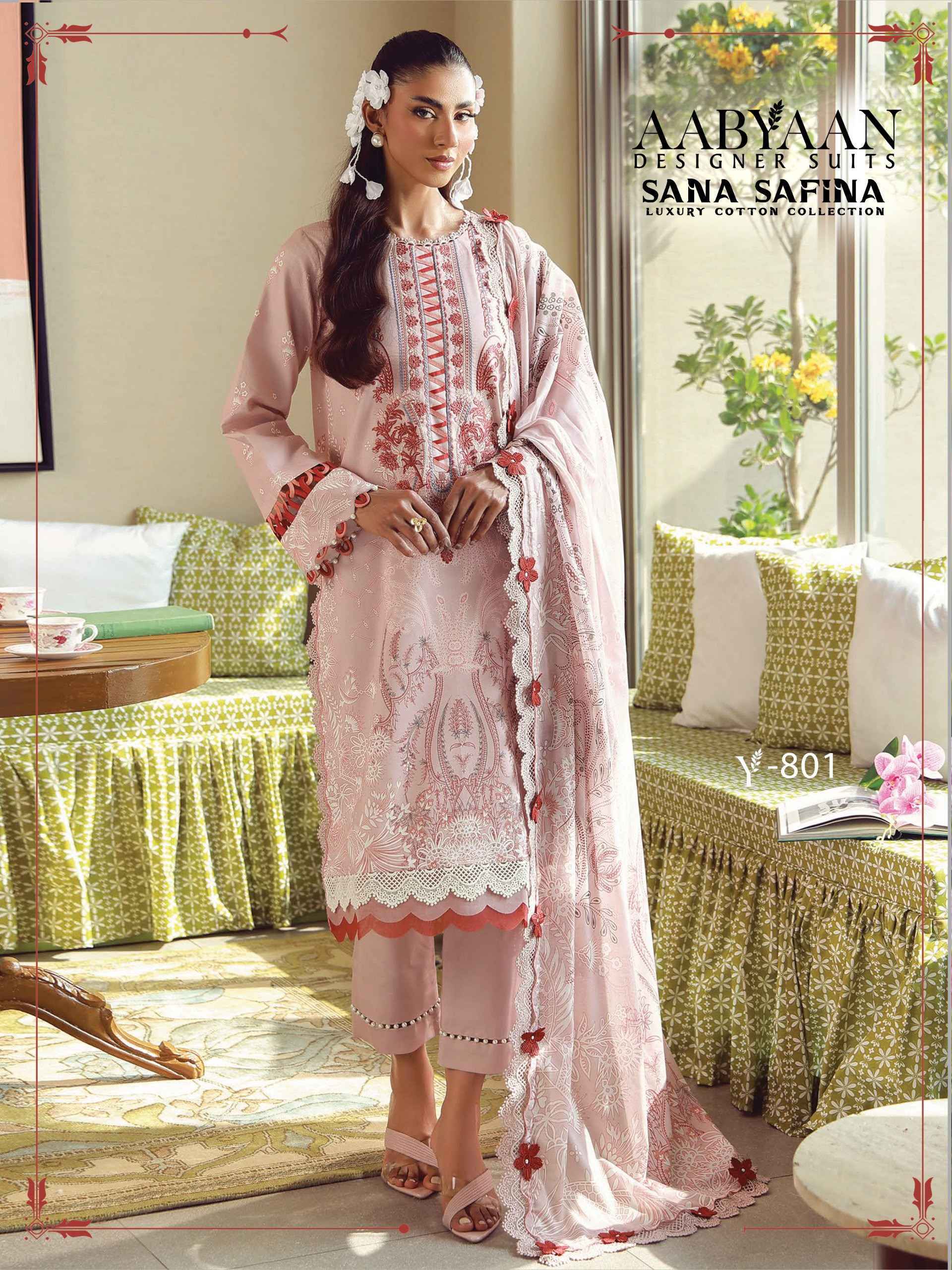 Aabyaan Sana Safina Vol 8 Cotton Dress Material _ Wholesale Factory Rate ( 6 Pcs Catalog )