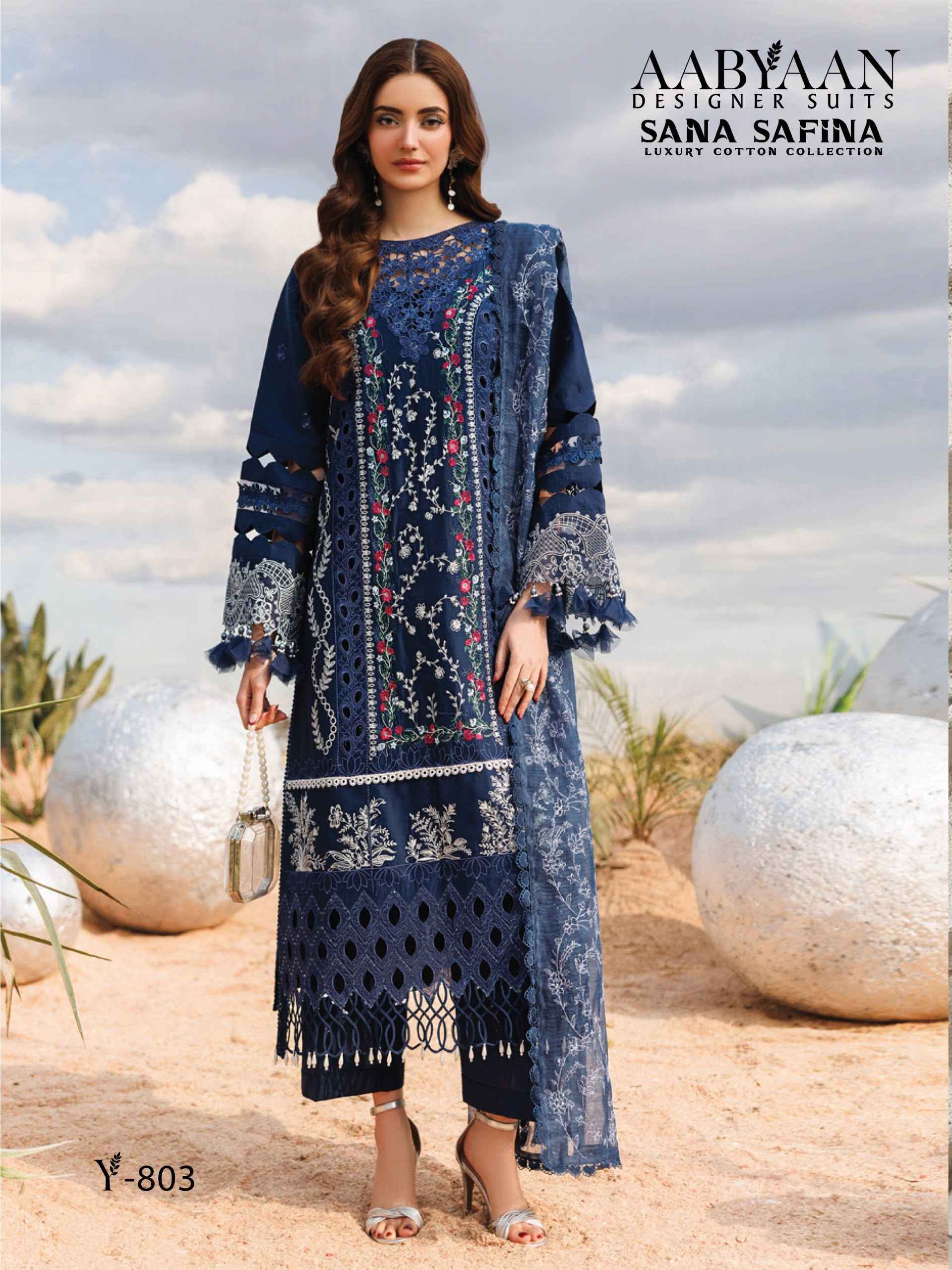 Aabyaan Sana Safina Vol 8 Cotton Dress Material _ Wholesale Factory Rate ( 6 Pcs Catalog )