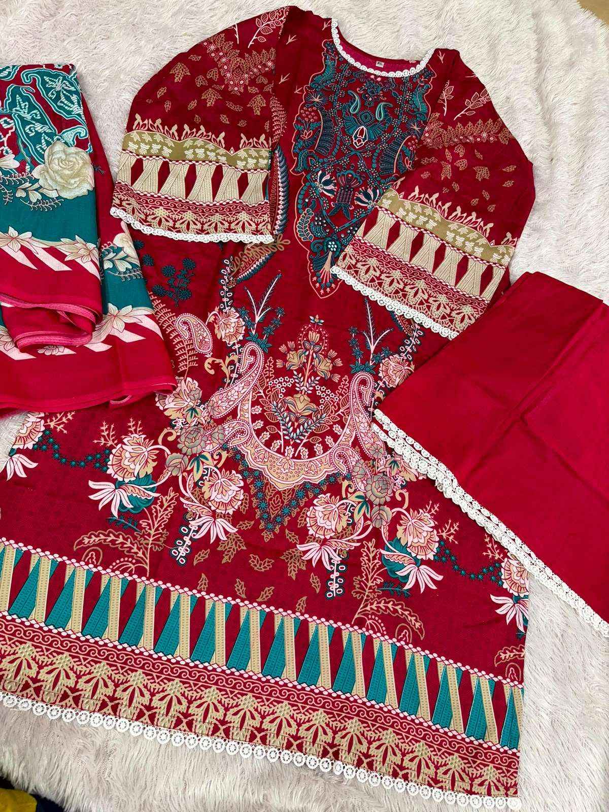 AALIZ PRINTS BIN SAHEED VOL 17 READYMADE SUIT _ WHOLESALE TEXTELI MARKET RATE ( 4 PCS CATALOG )