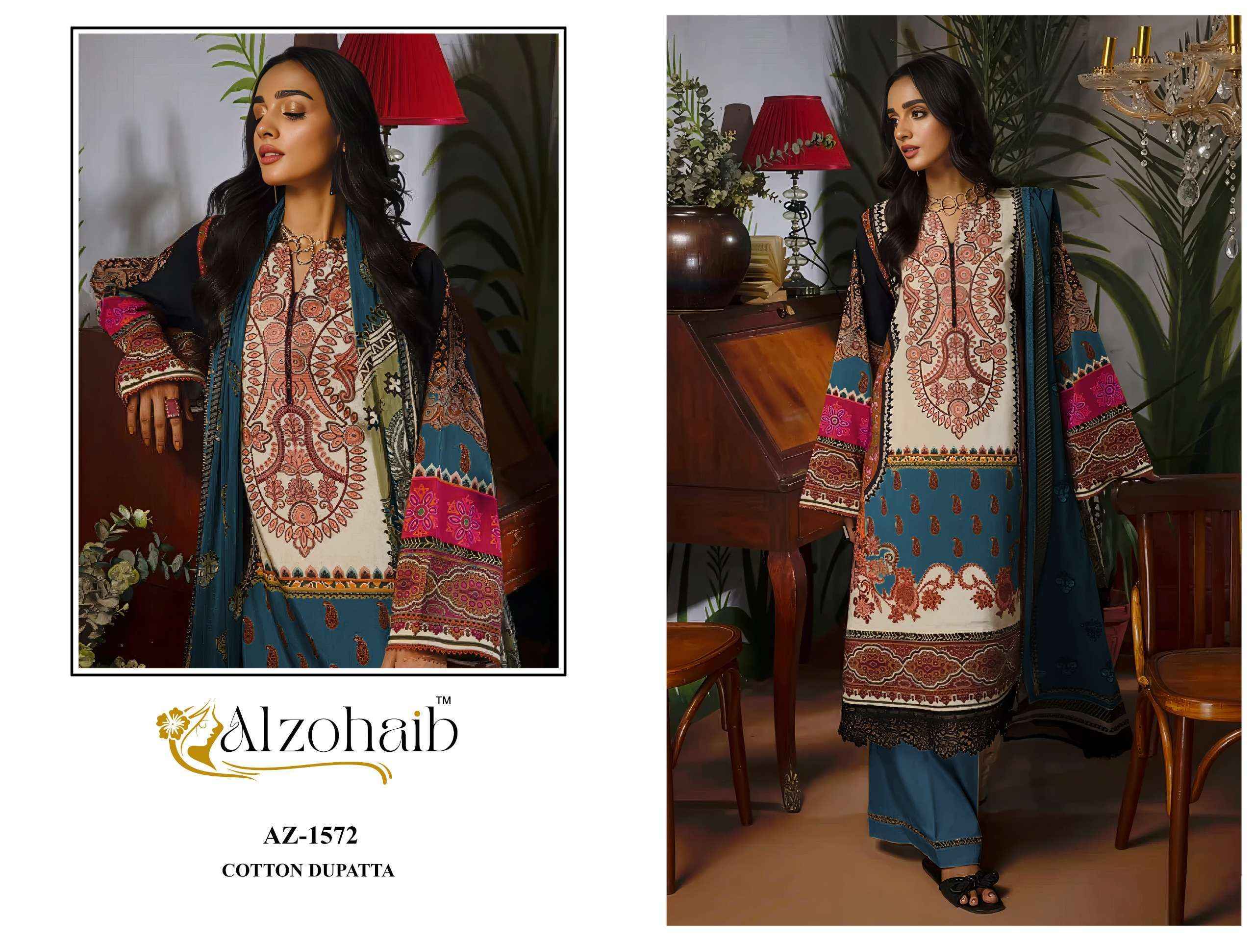 Al Zohaib Zaynah Vol 1 Cotton Dress Material _ Wholesale Market Surat ( 4 pcs Catalogue )