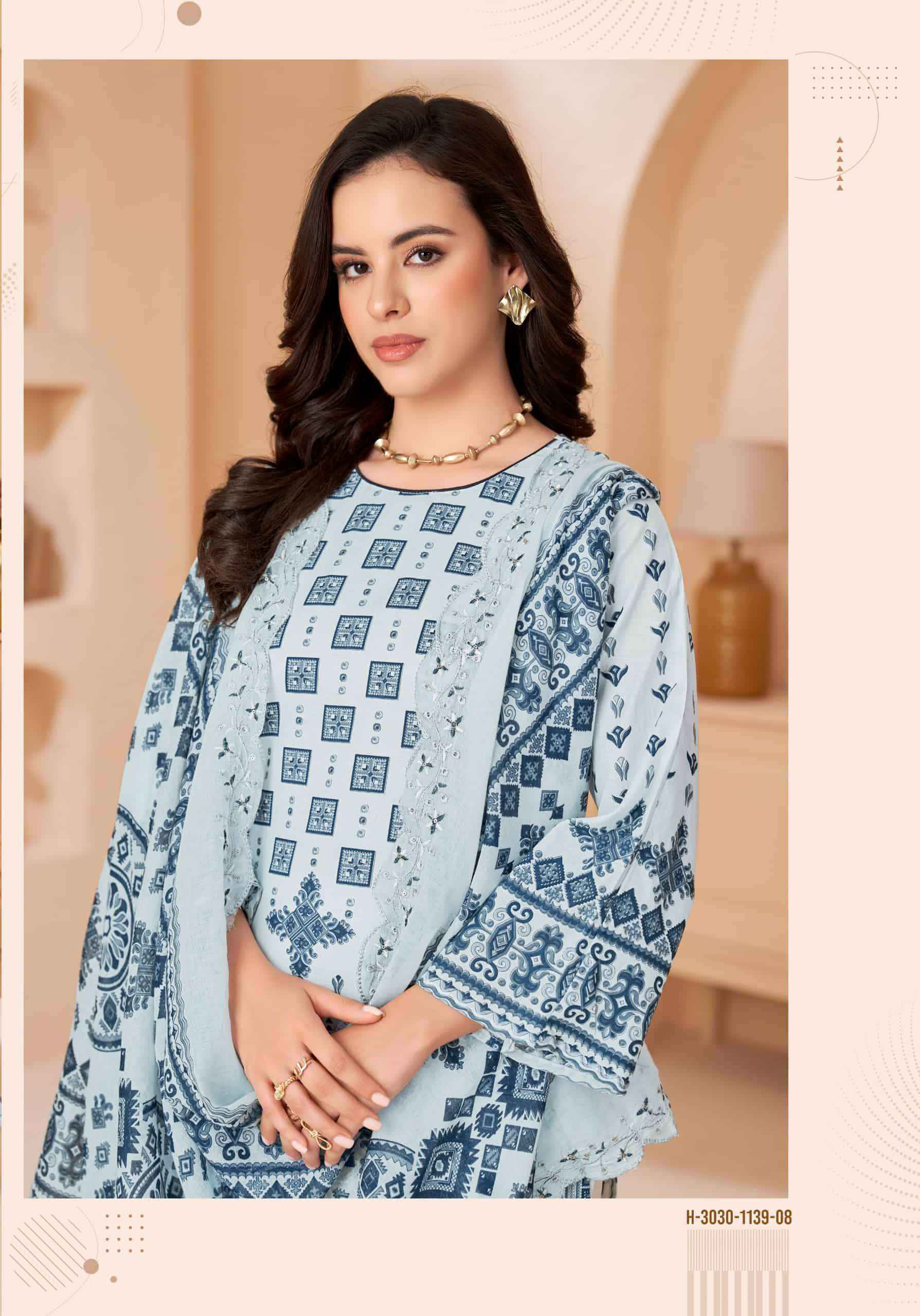 Alok Suit Anarkali Special Pure Cotton Dress Material _ Wholesale Factory Rate ( 8 Pcs Catalog )