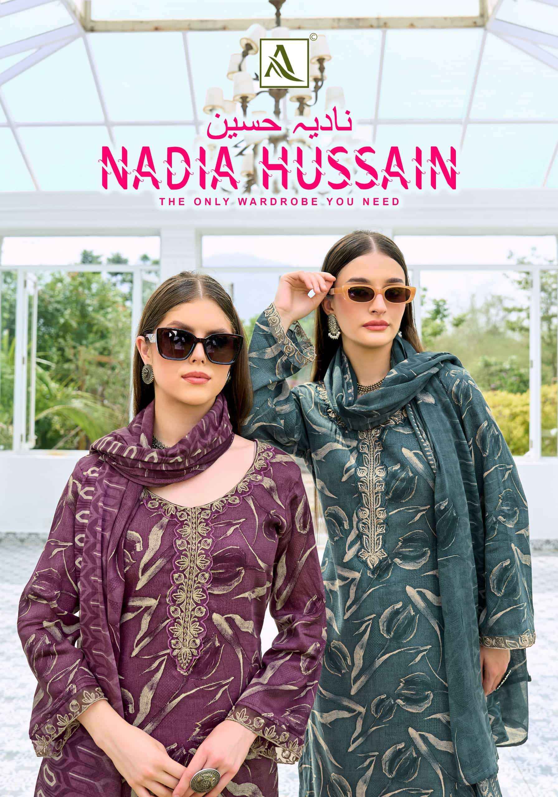 Alok Suit Nadia Hussain Premium Dress Material Wholesale Price ( 4 Pcs Catalogue )
