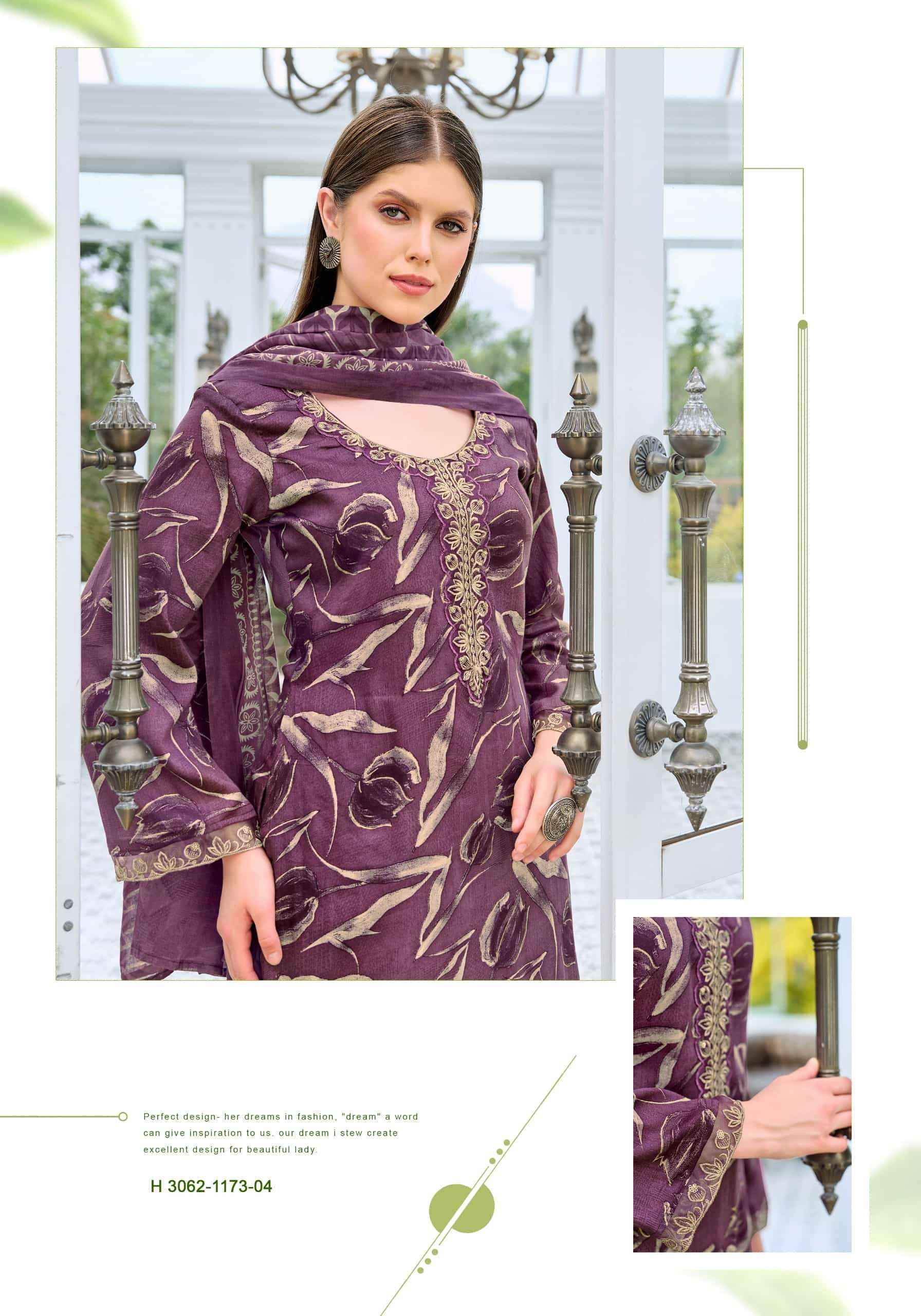 Alok Suit Nadia Hussain Premium Dress Material Wholesale Price ( 4 Pcs Catalogue )