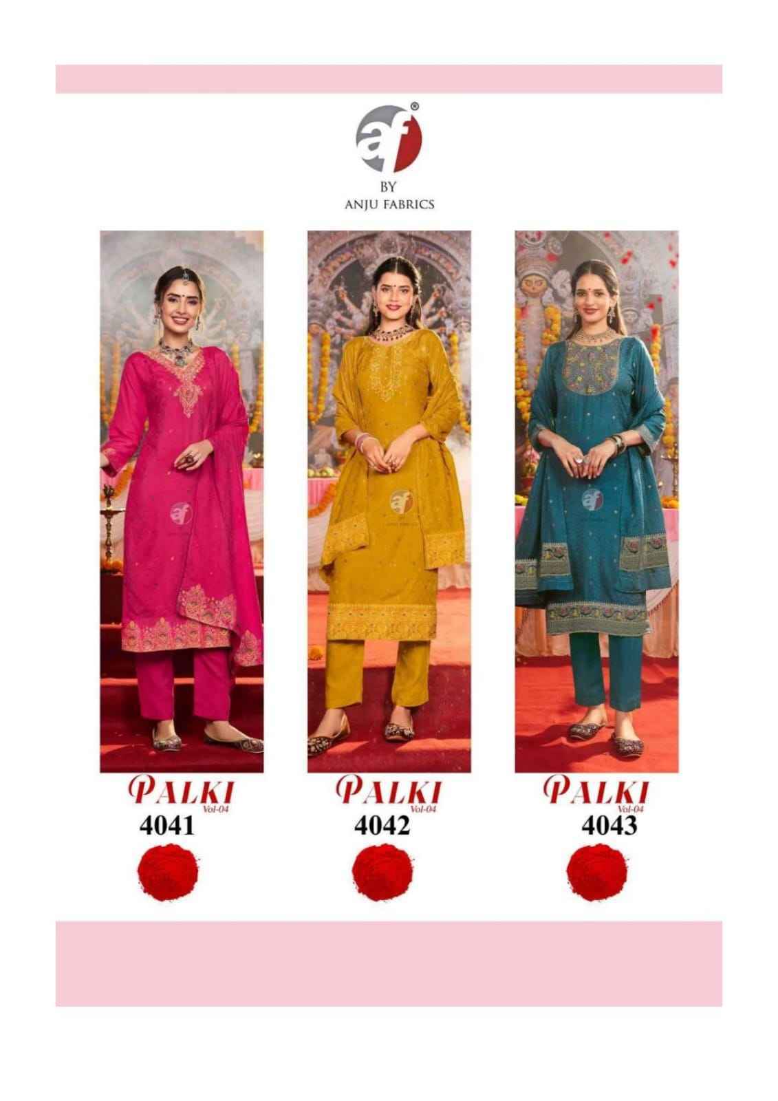 Anju Fabrics Palki Vol 4 Muslin Kurti Combo Collection _ Wholesale Factory Rate ( 6 Pcs Catalog )