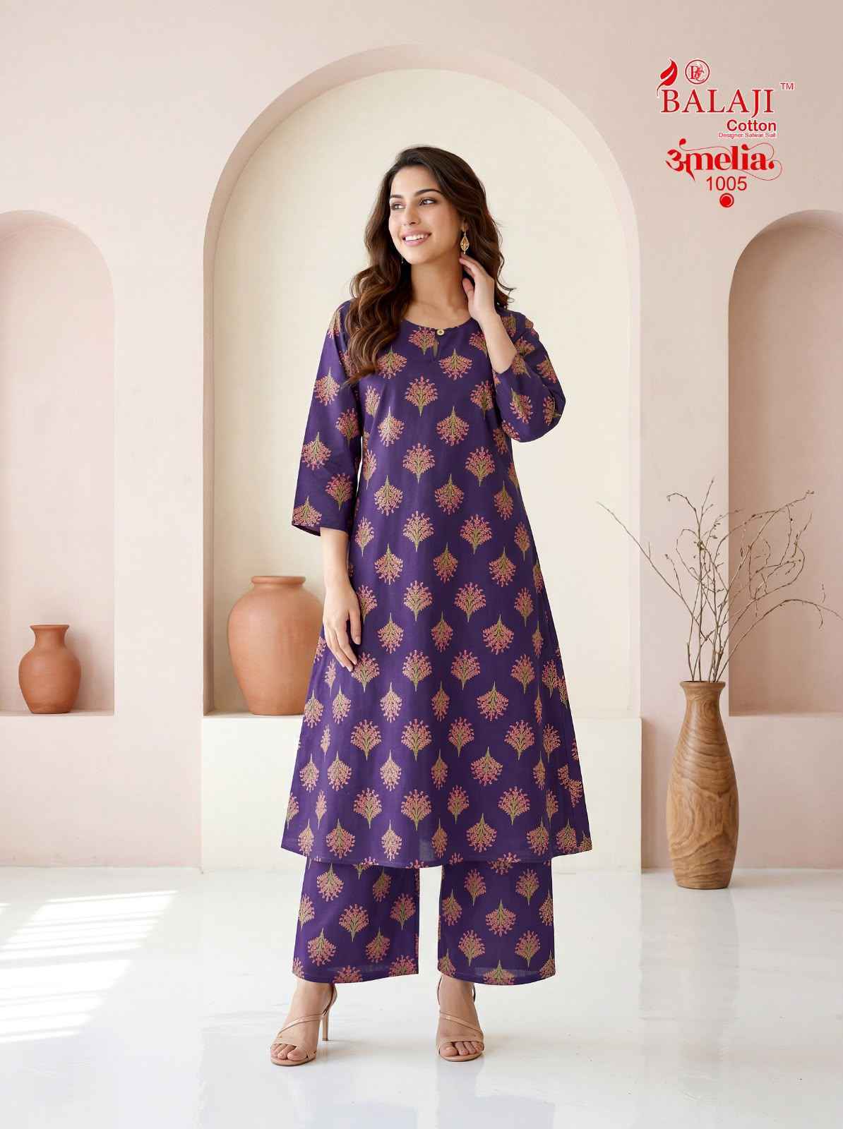 Balaji Amelia Vol 1 Long Cotton Co Ord Set _ Wholesale Price ( 8 Pcs Catalog )