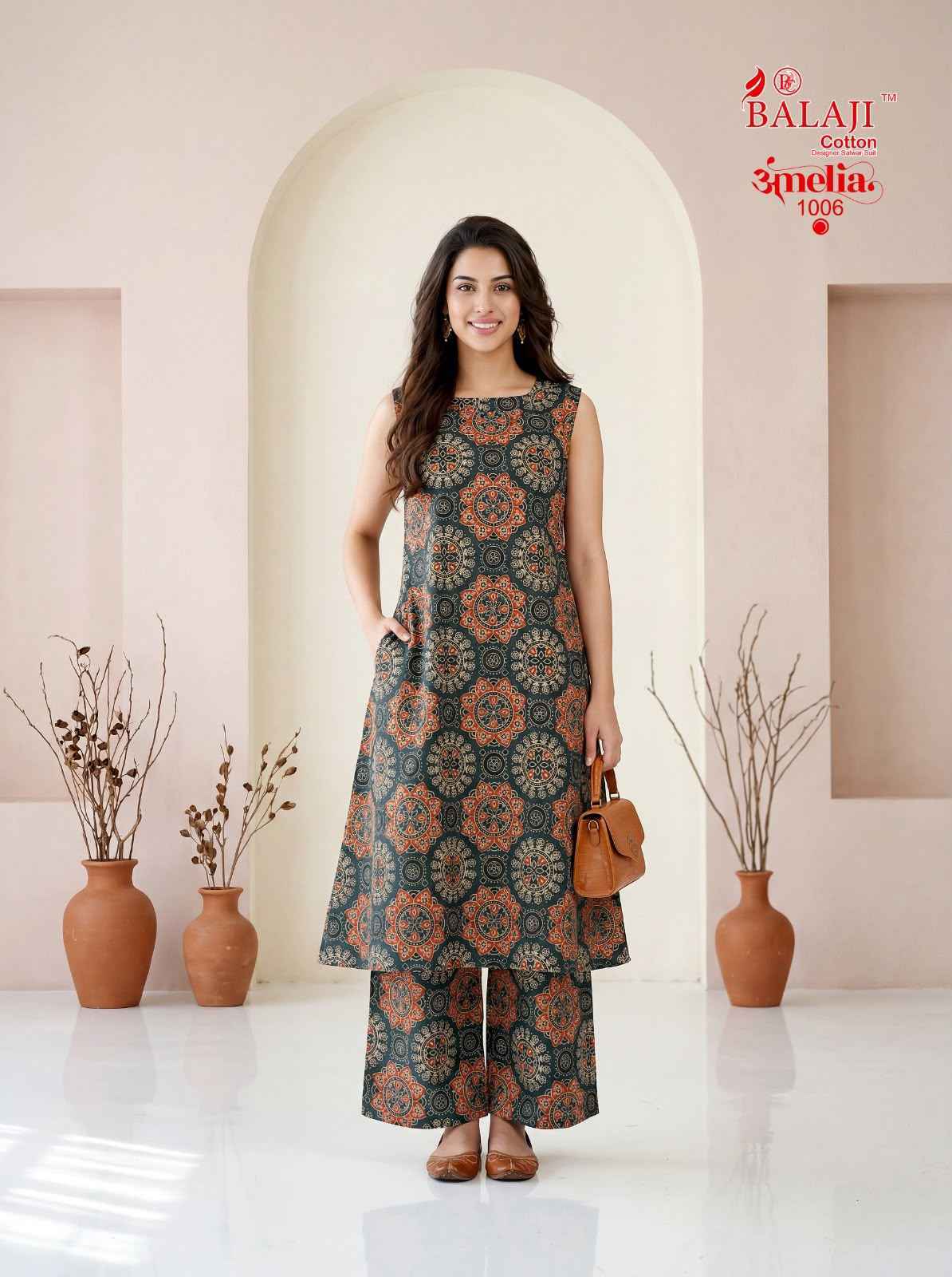 Balaji Amelia Vol 1 Long Cotton Co Ord Set _ Wholesale Price ( 8 Pcs Catalog )