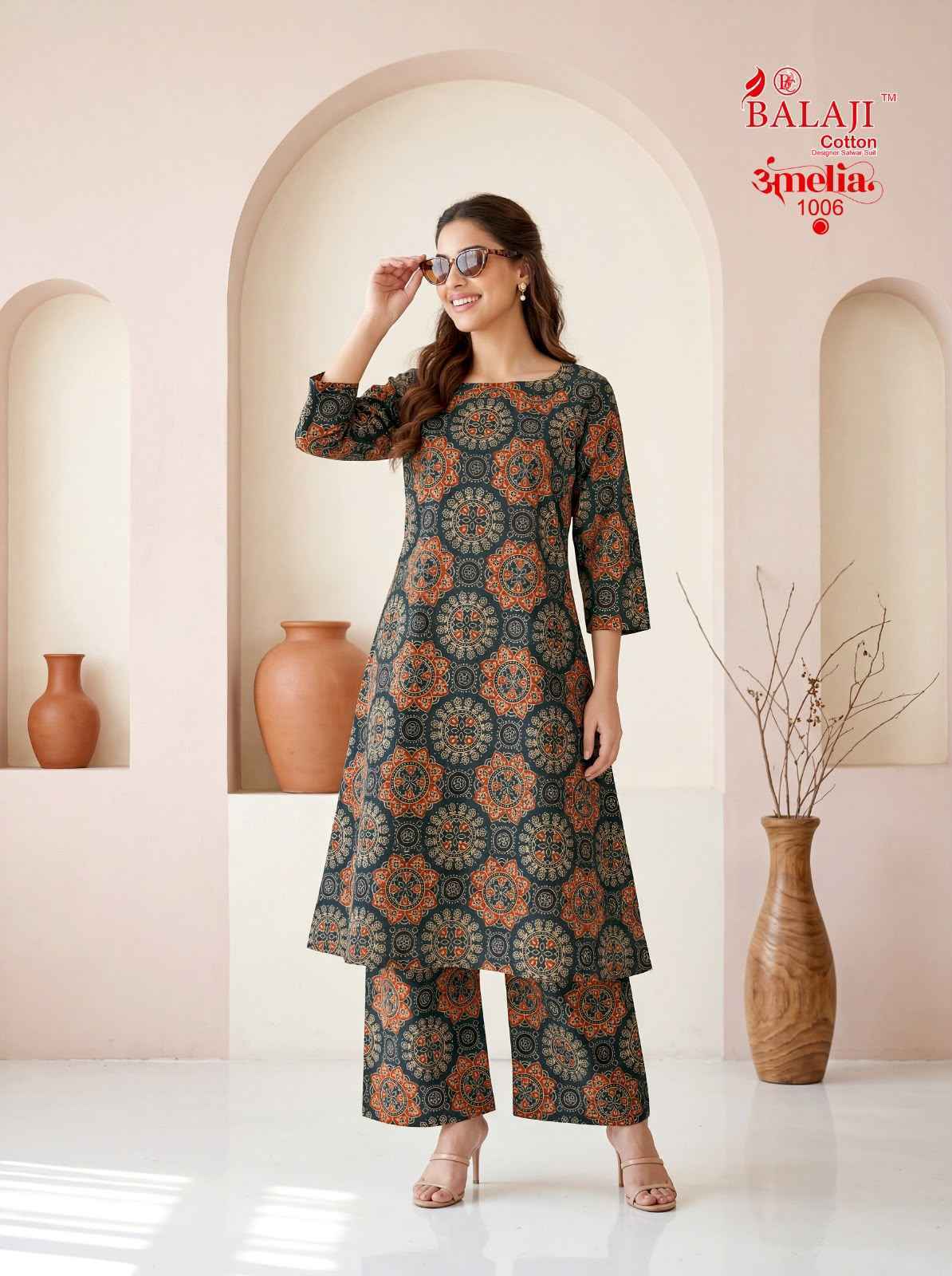 Balaji Amelia Vol 1 Long Cotton Co Ord Set _ Wholesale Price ( 8 Pcs Catalog )