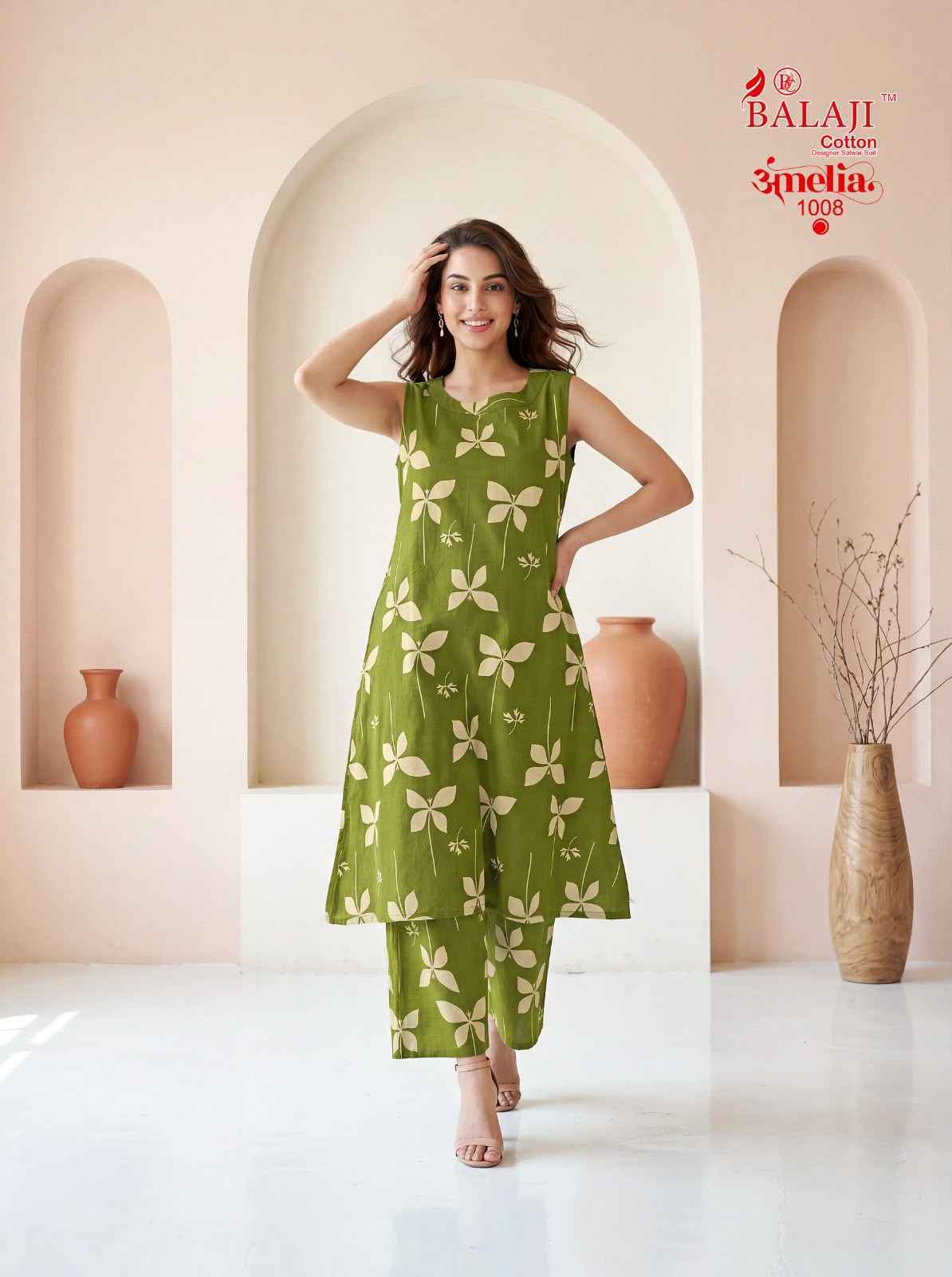 Balaji Amelia Vol 1 Long Cotton Co Ord Set _ Wholesale Price ( 8 Pcs Catalog )