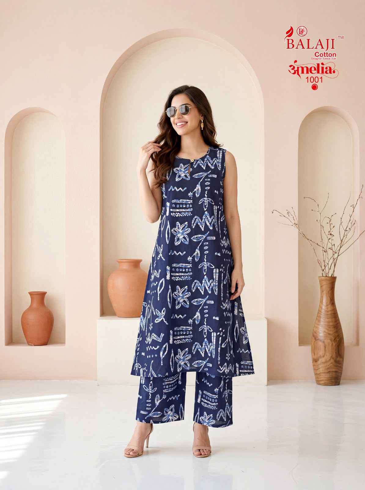 Balaji Amelia Vol 1 Long Cotton Co Ord Set _ Wholesale Price ( 8 Pcs Catalog )