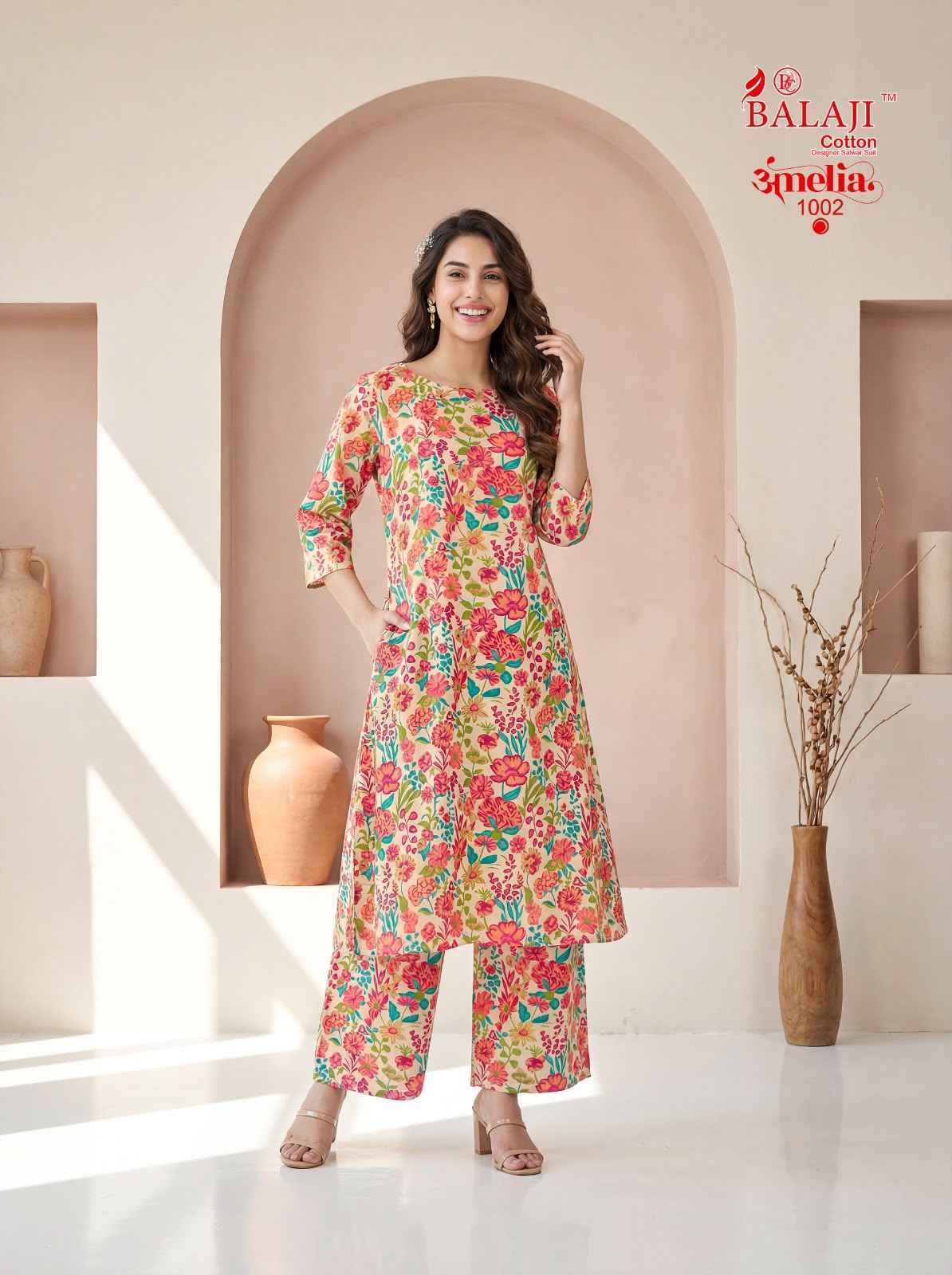 Balaji Amelia Vol 1 Long Cotton Co Ord Set _ Wholesale Price ( 8 Pcs Catalog )