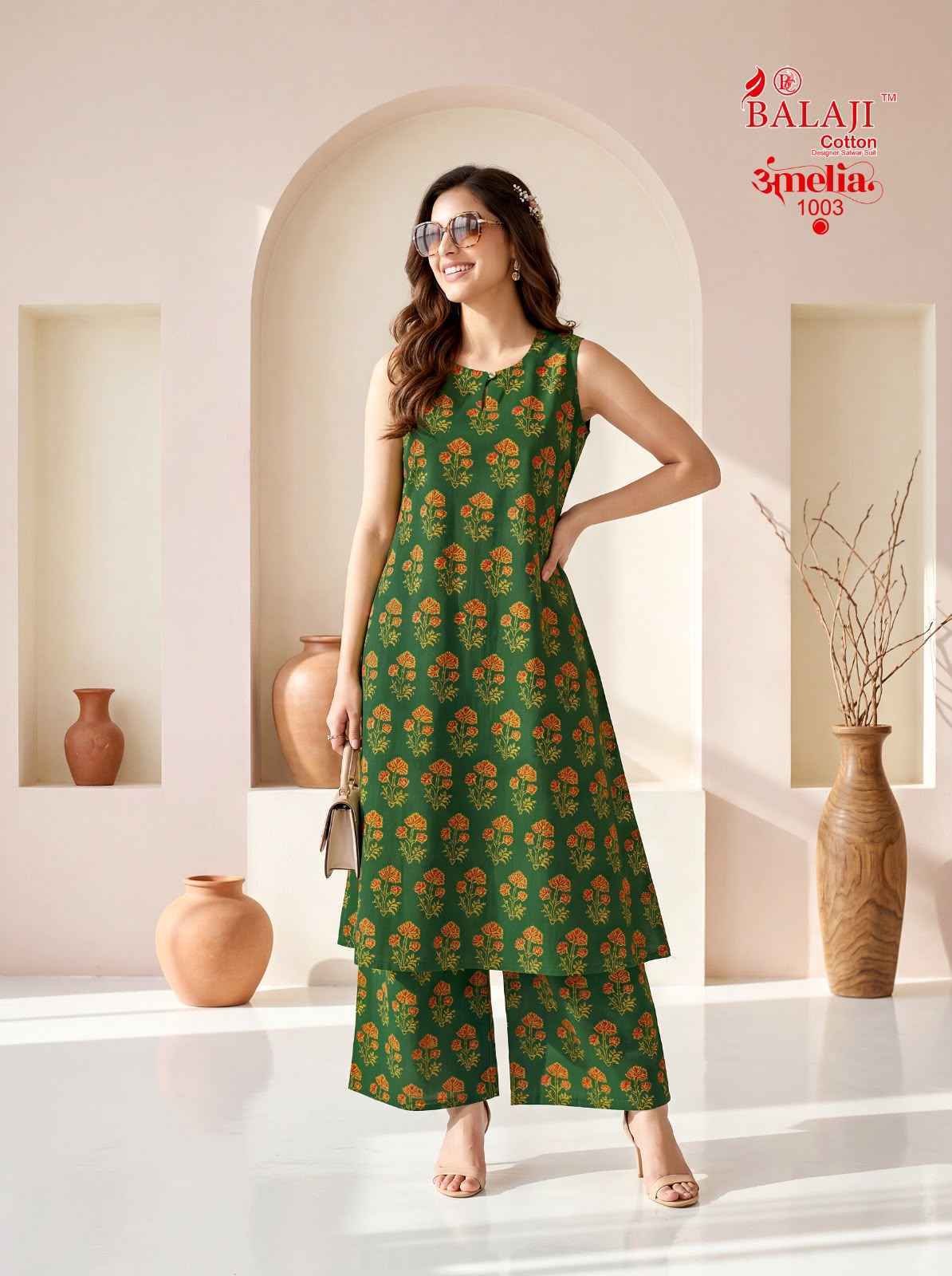 Balaji Amelia Vol 1 Long Cotton Co Ord Set _ Wholesale Price ( 8 Pcs Catalog )