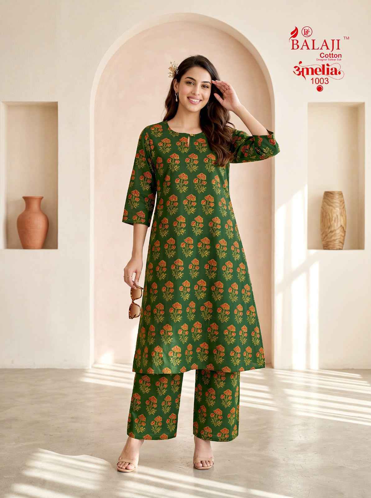 Balaji Amelia Vol 1 Long Cotton Co Ord Set _ Wholesale Price ( 8 Pcs Catalog )