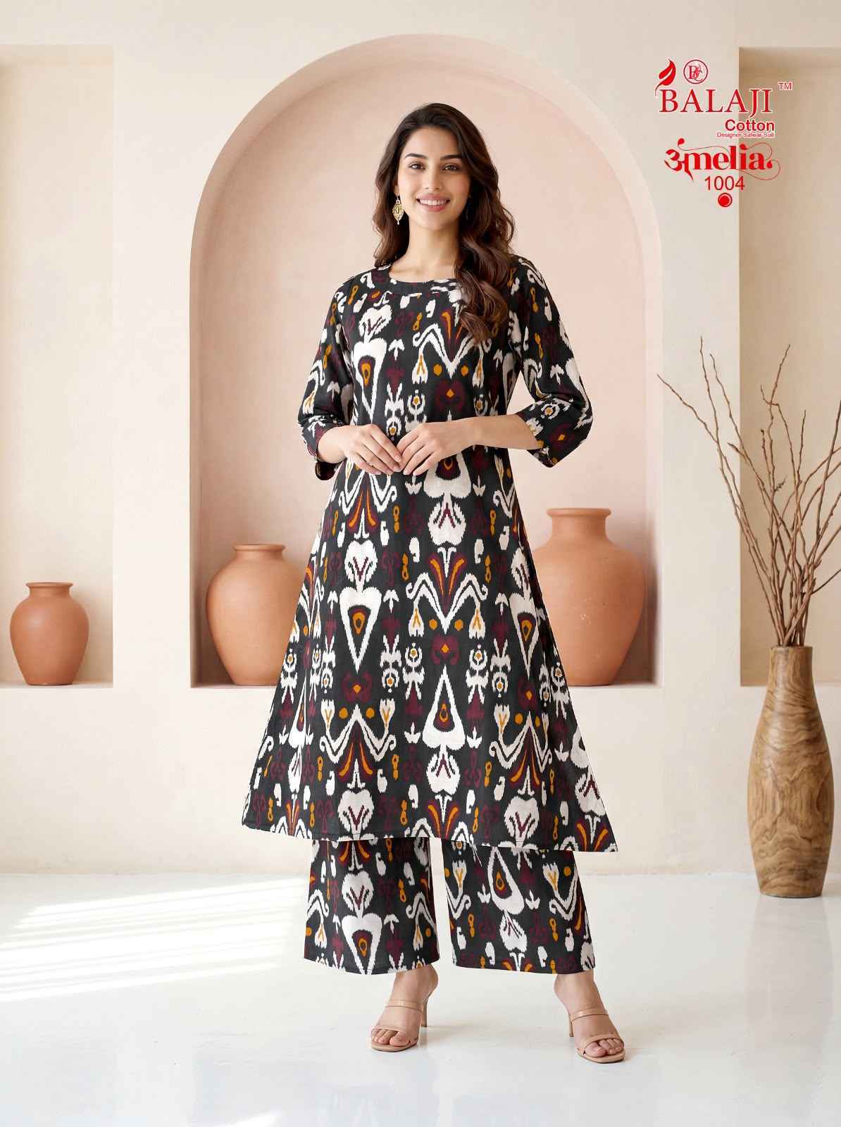 Balaji Amelia Vol 1 Long Cotton Co Ord Set _ Wholesale Price ( 8 Pcs Catalog )