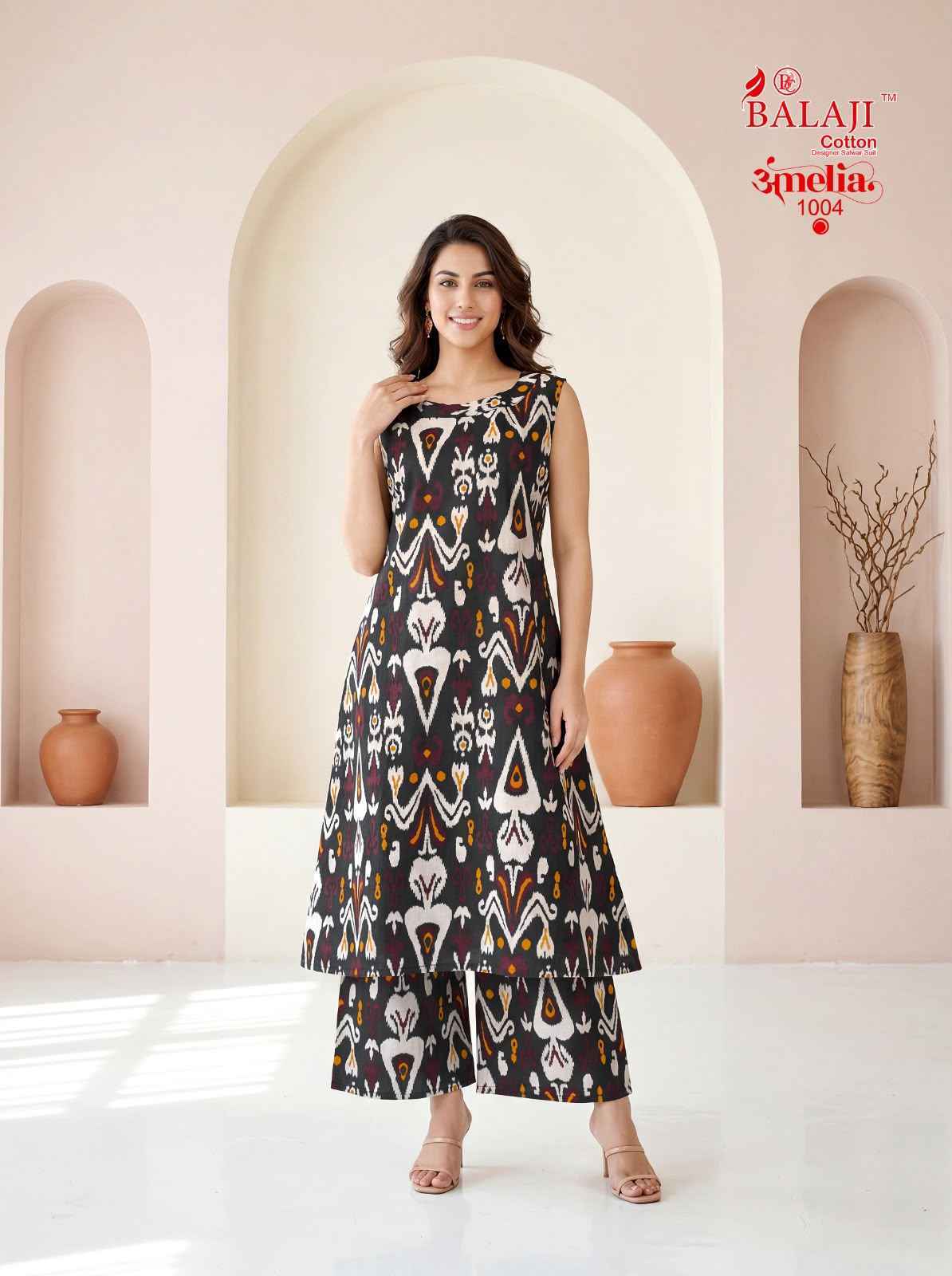 Balaji Amelia Vol 1 Long Cotton Co Ord Set _ Wholesale Price ( 8 Pcs Catalog )