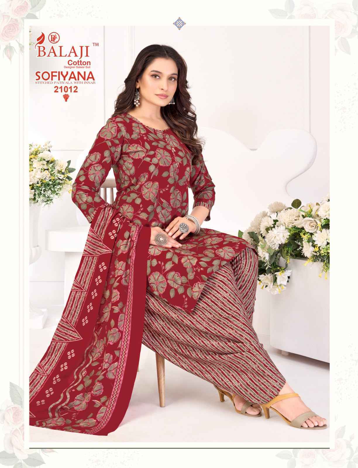 Balaji Sofiyana Vol 21 Readymade Cotton Suit _ Wholesale Factory Rate ( 12 Pcs Catalog )