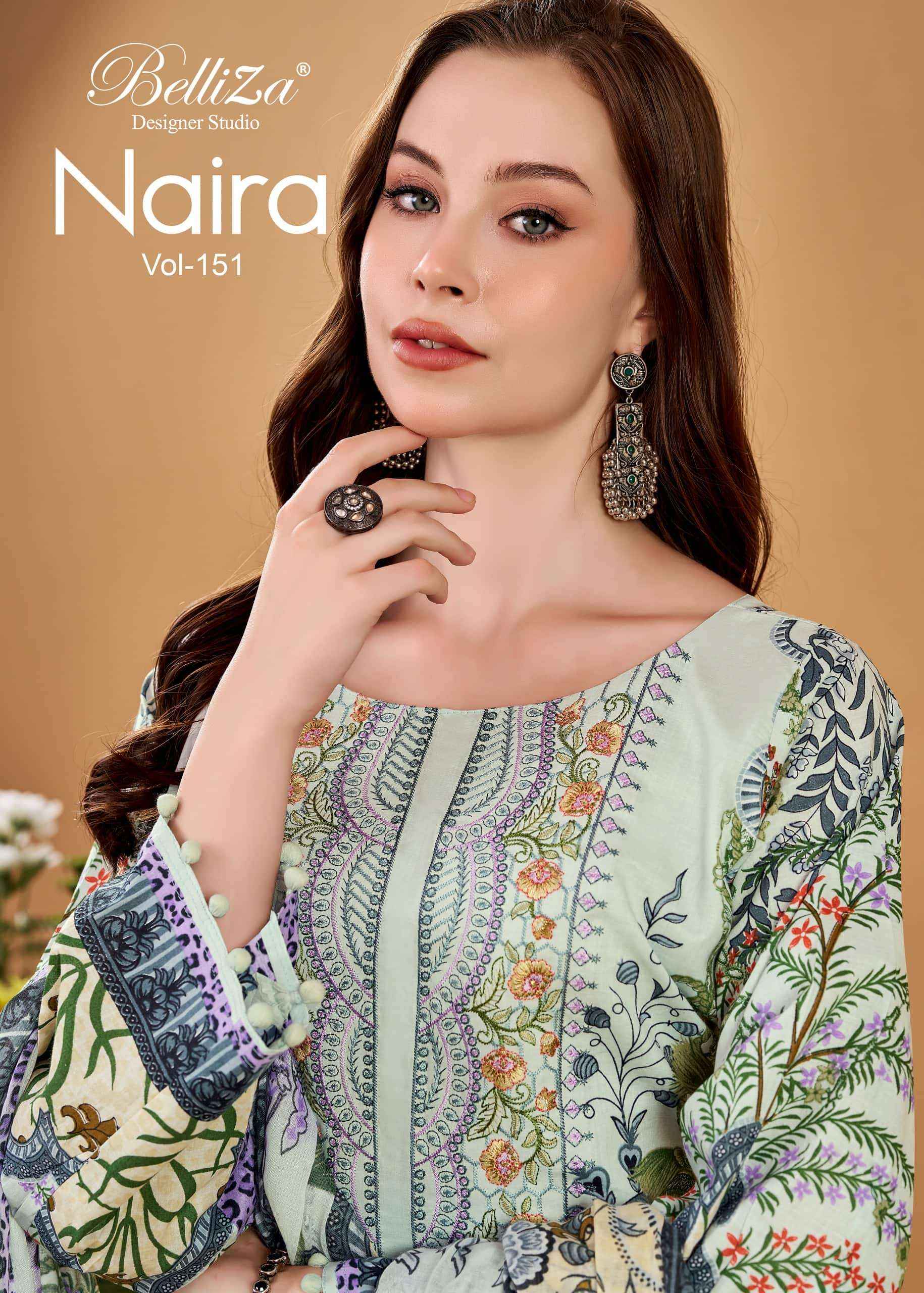 Belliza Naira Vol 151 Pure Cotton Dress Material Surat Wholesale Factory ( 8 Pcs Catalogue )