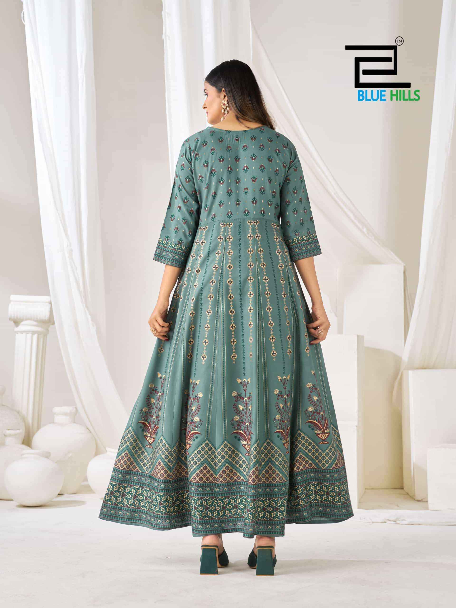 Blue Hills Huma Vol 5 Anarkali Wholesale Market Surat ( 6 Pcs Catalogue )