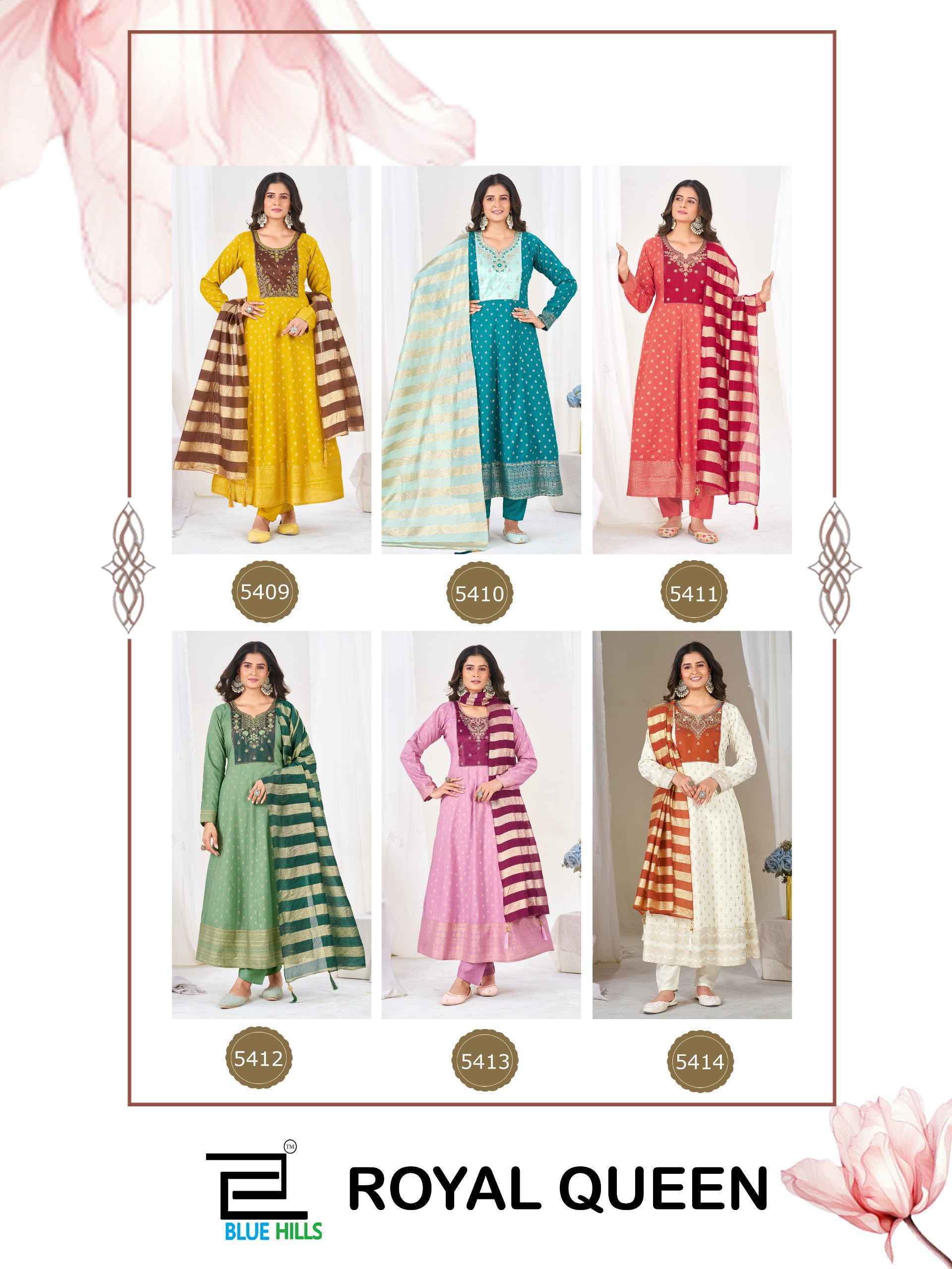 Blue Hills Royal Queen Rayon Kurti Combo Set ( 6 Pcs Catalog )