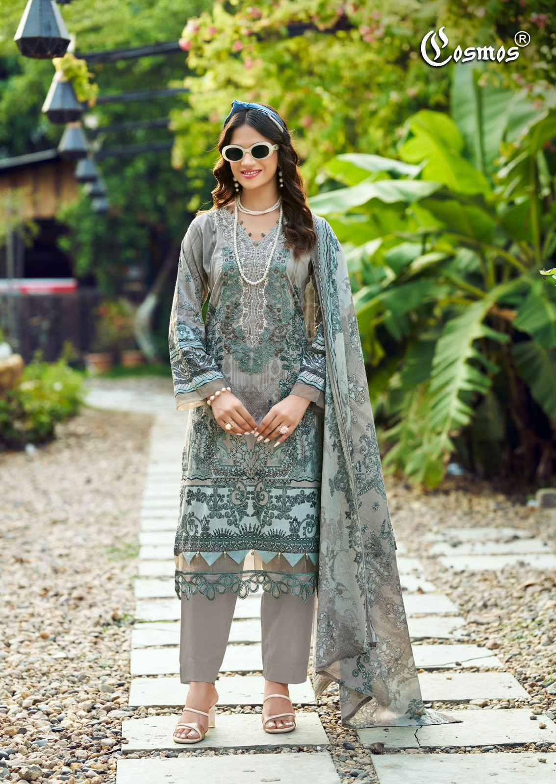 Cosmos Jazmin Vol 3 Lawn Cotton Dress Material _ Wholesale Factory Rate ( 6 Pcs Catalog )