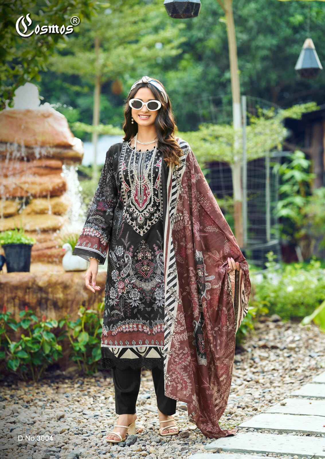 Cosmos Jazmin Vol 3 Lawn Cotton Dress Material _ Wholesale Factory Rate ( 6 Pcs Catalog )