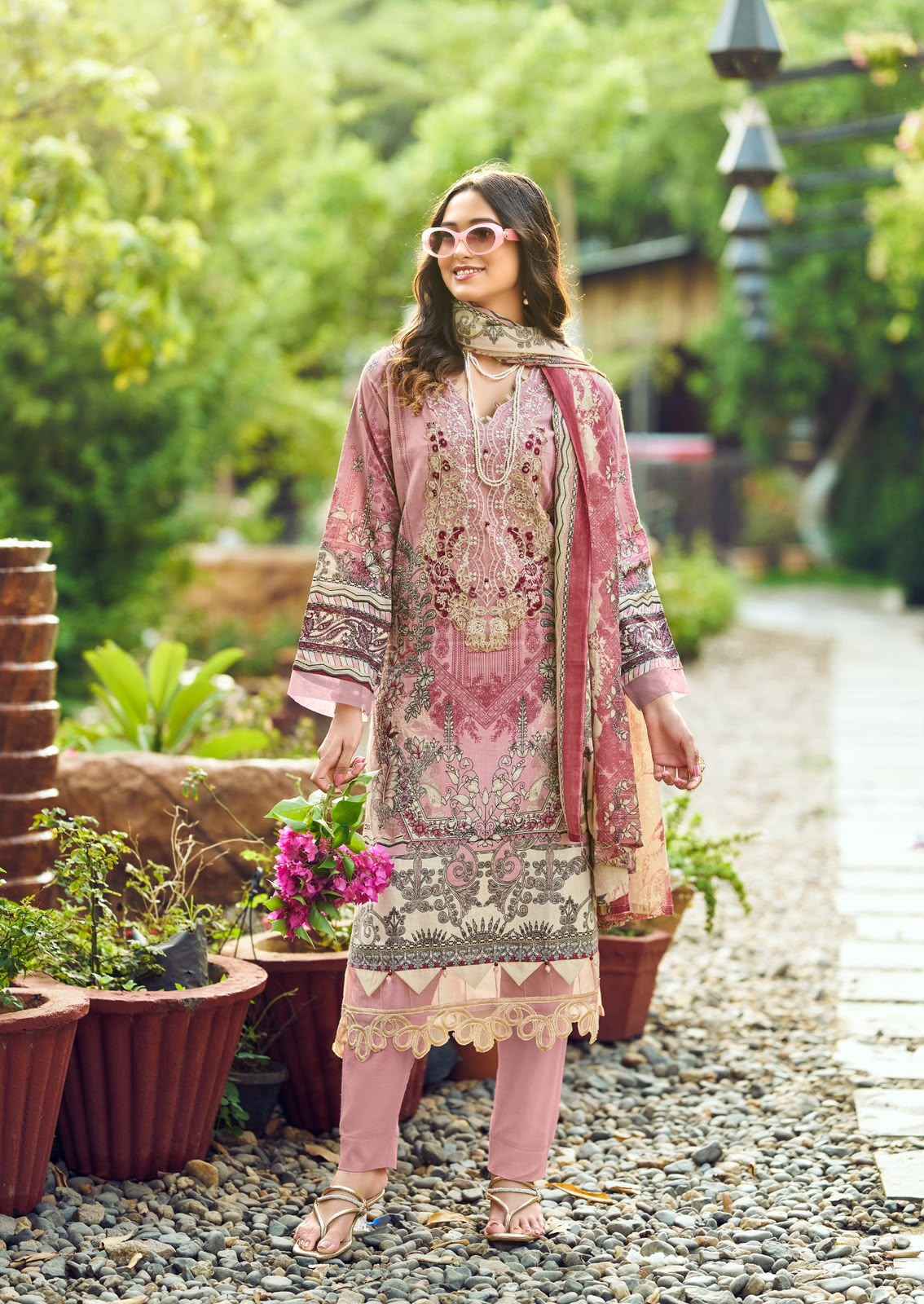 Cosmos Jazmin Vol 3 Lawn Cotton Dress Material _ Wholesale Factory Rate ( 6 Pcs Catalog )