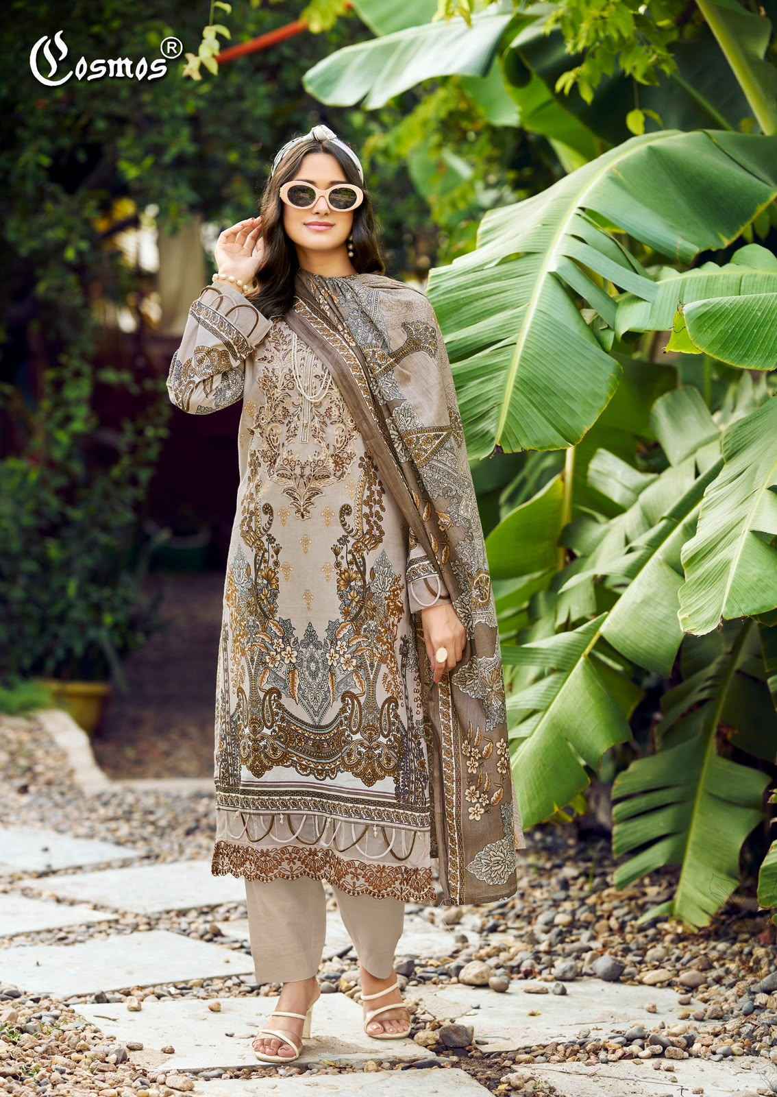 Cosmos Jazmin Vol 3 Lawn Cotton Dress Material _ Wholesale Factory Rate ( 6 Pcs Catalog )