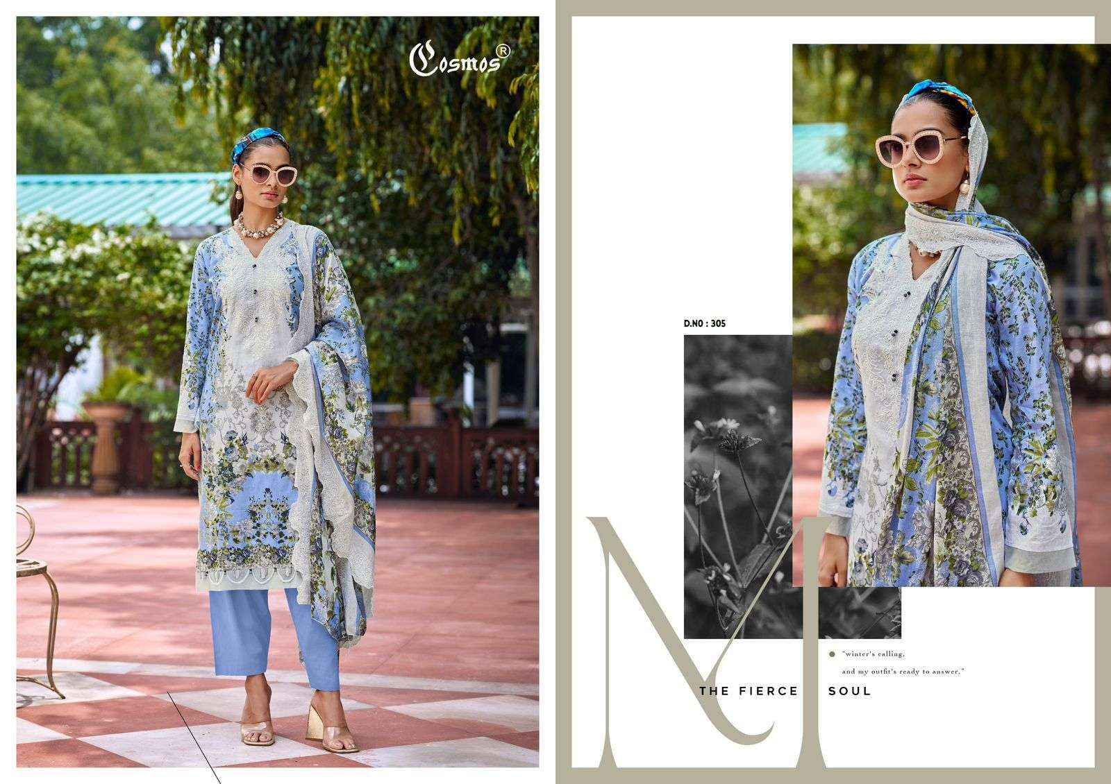 Cosmos Needle Wonder Vol 3 Pakistani Lawn Cotton Suits Surat Wholesaler ( 8 Pcs Catalogue )