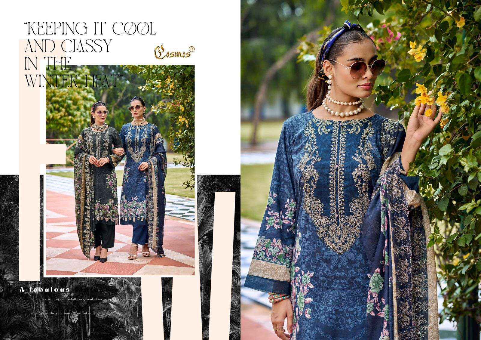 Cosmos Needle Wonder Vol 3 Pakistani Lawn Cotton Suits Surat Wholesaler ( 8 Pcs Catalogue )