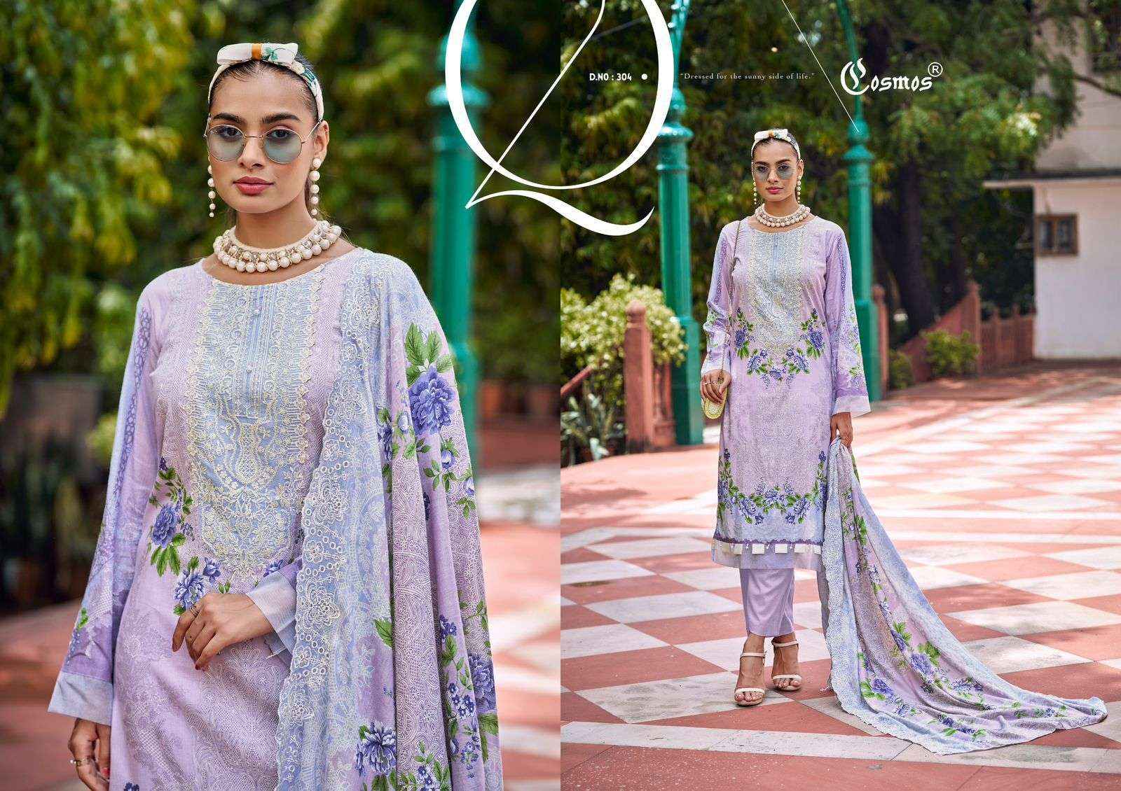 Cosmos Needle Wonder Vol 3 Pakistani Lawn Cotton Suits Surat Wholesaler ( 8 Pcs Catalogue )