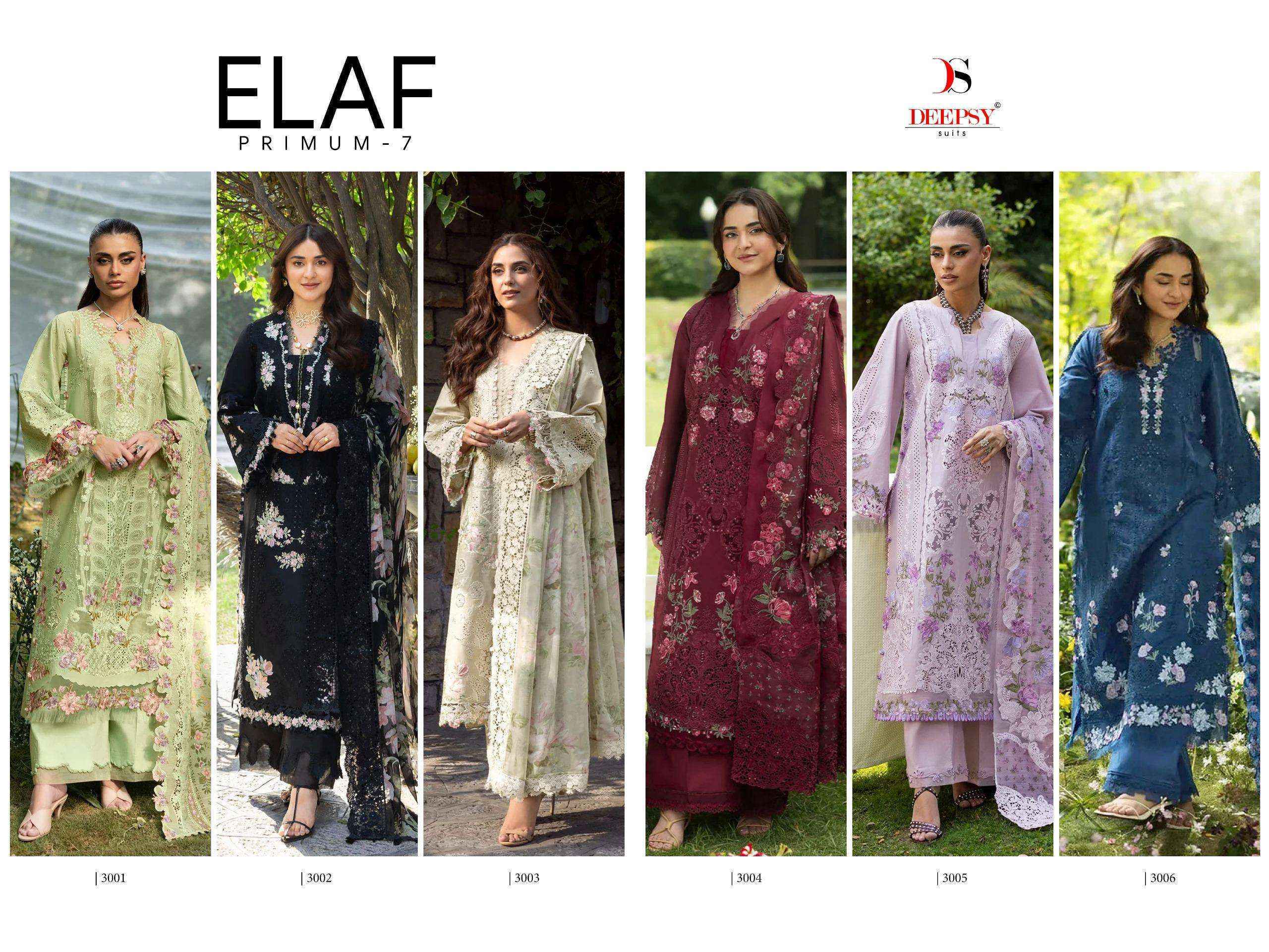 Deepsy Elaf Premium Vol 7 Cotton Dress Material Wholesale Dealer ( 6 pcs Catalogue )