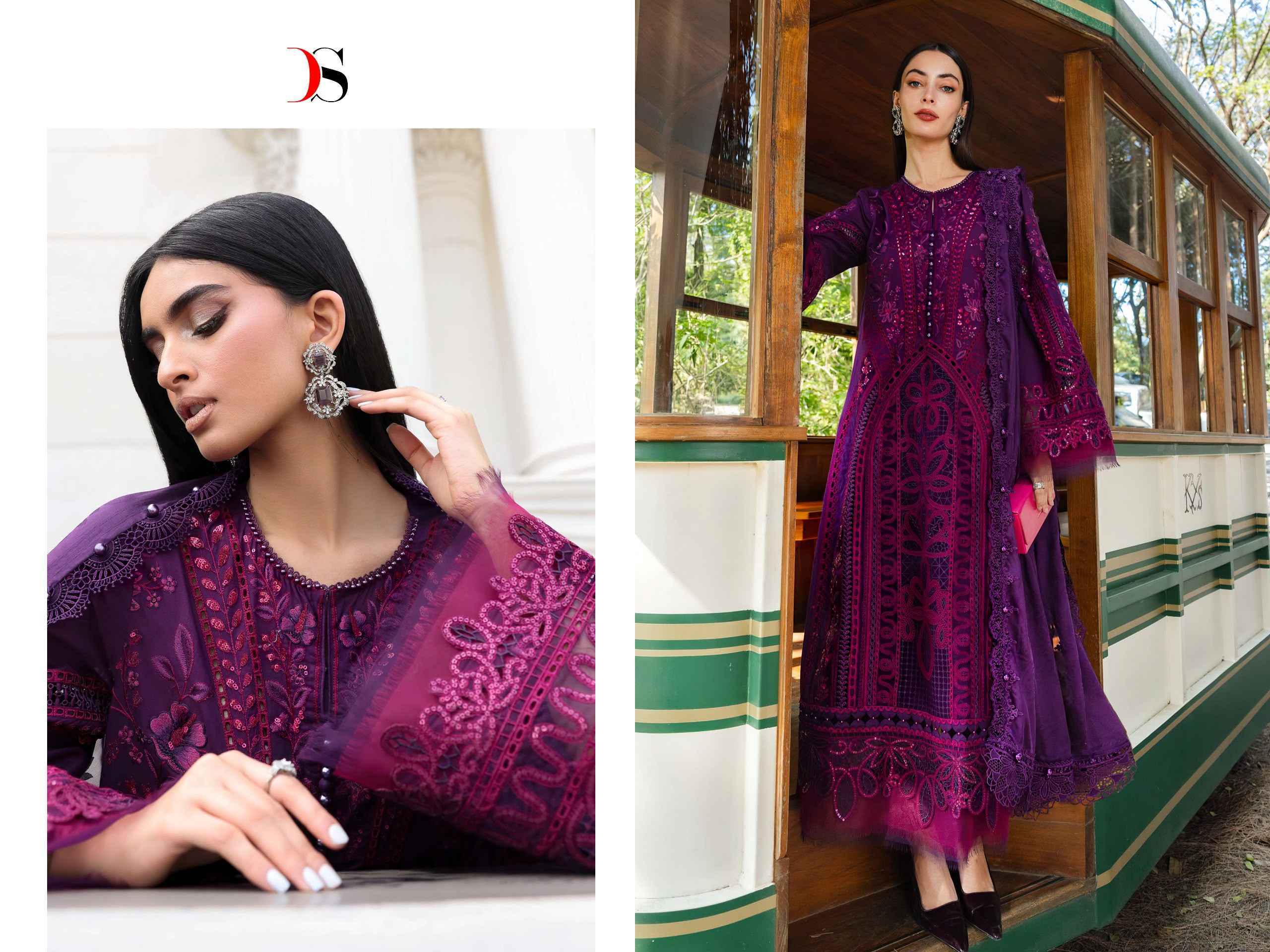 Deepsy Maria B Embroidered Vol 5 Cotton Dress Material Wholesale Price ( 6 pcs Catalogue )