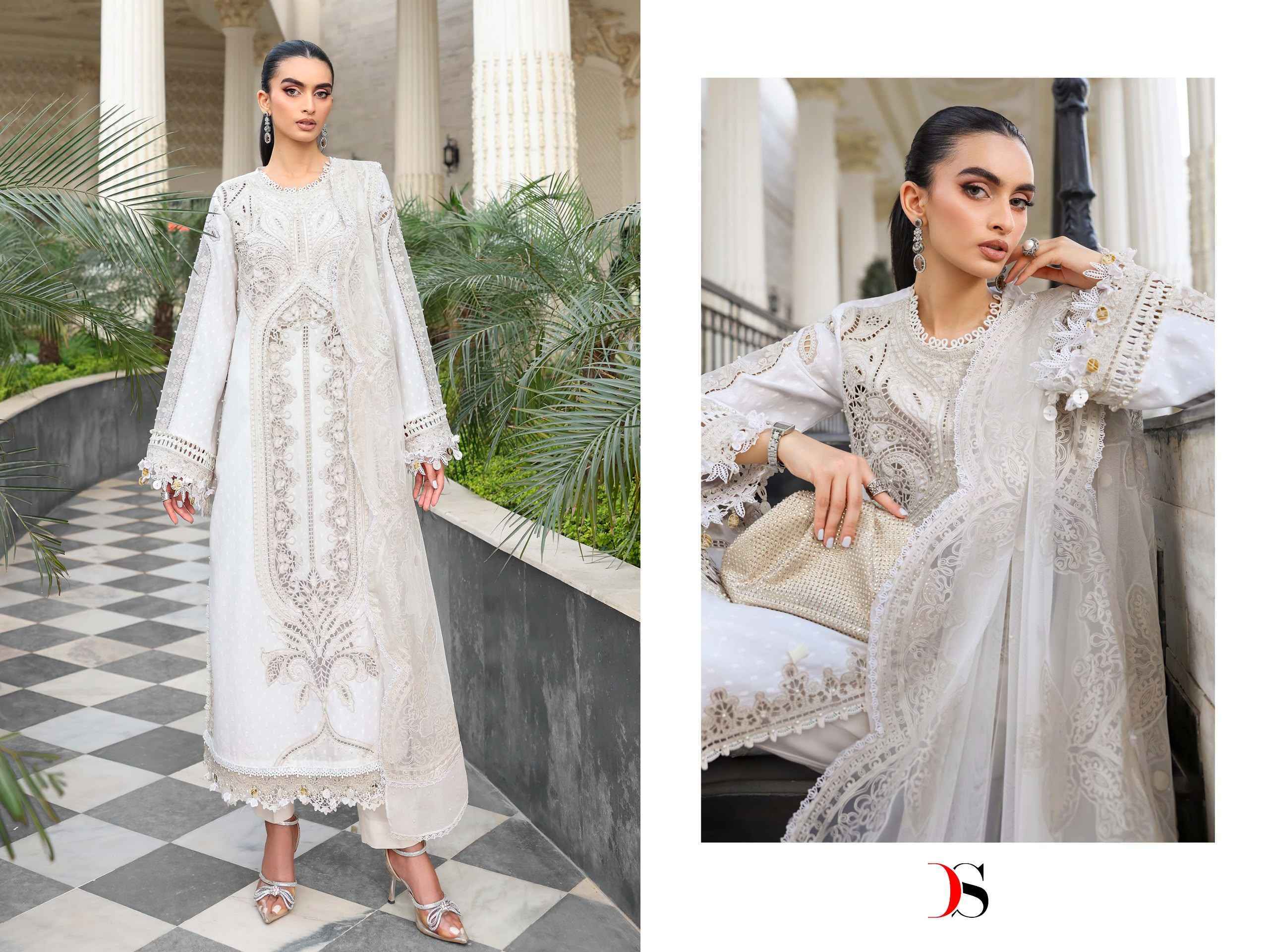 Deepsy Maria B Embroidered Vol 5 Cotton Dress Material Wholesale Price ( 6 pcs Catalogue )