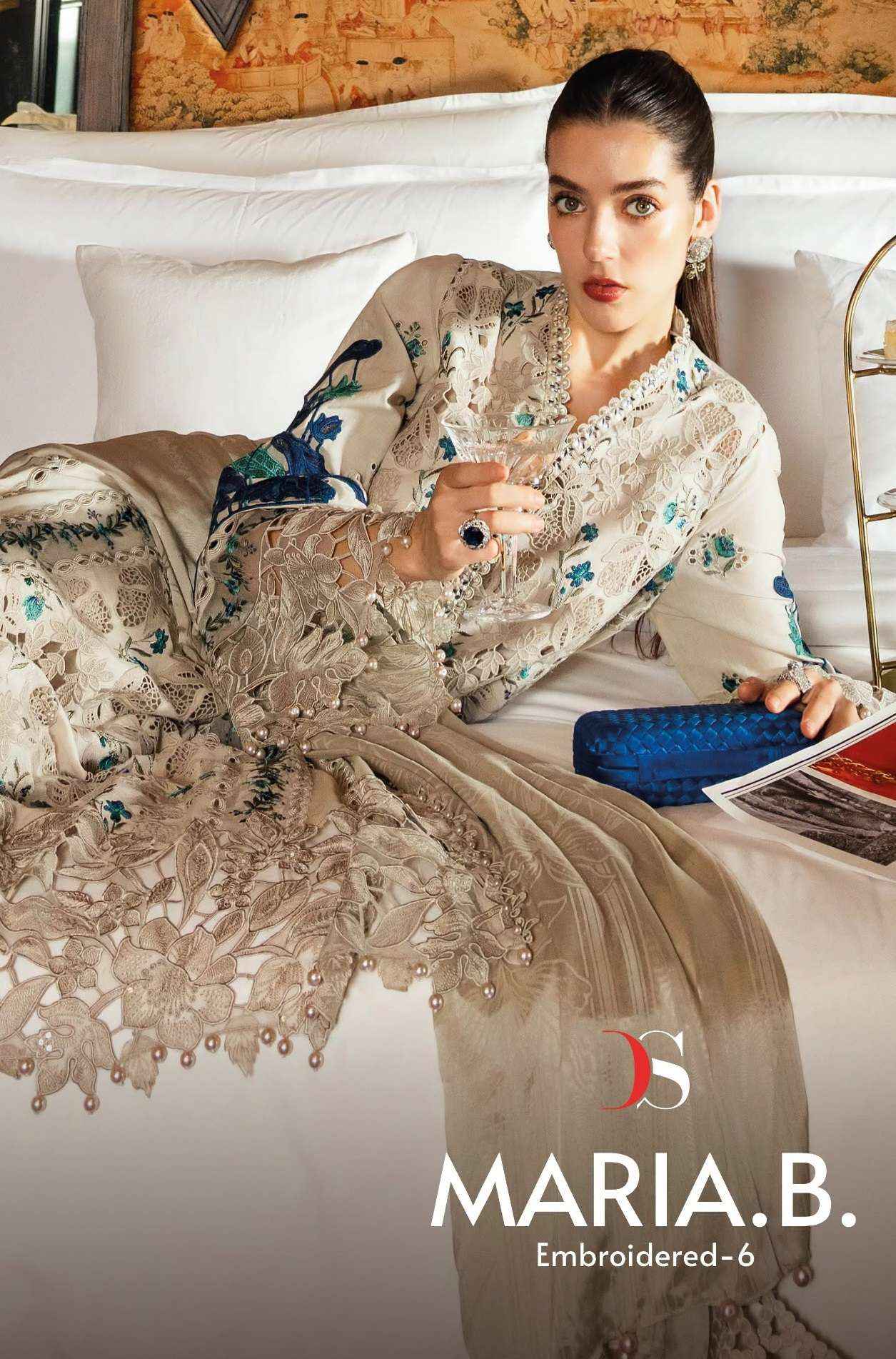 Deepsy Maria B Embroidered Vol 6 Cotton Pakistani suits Wholesale Surat ( 4 pcs Catalogue )